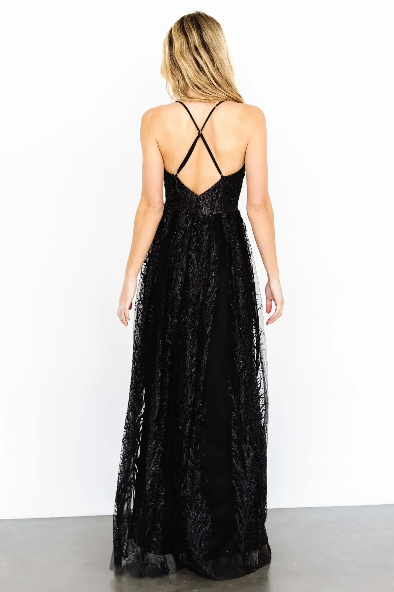 Zayla Shimmer Gown | Black sold by Baltic Born product image thumbnail 2