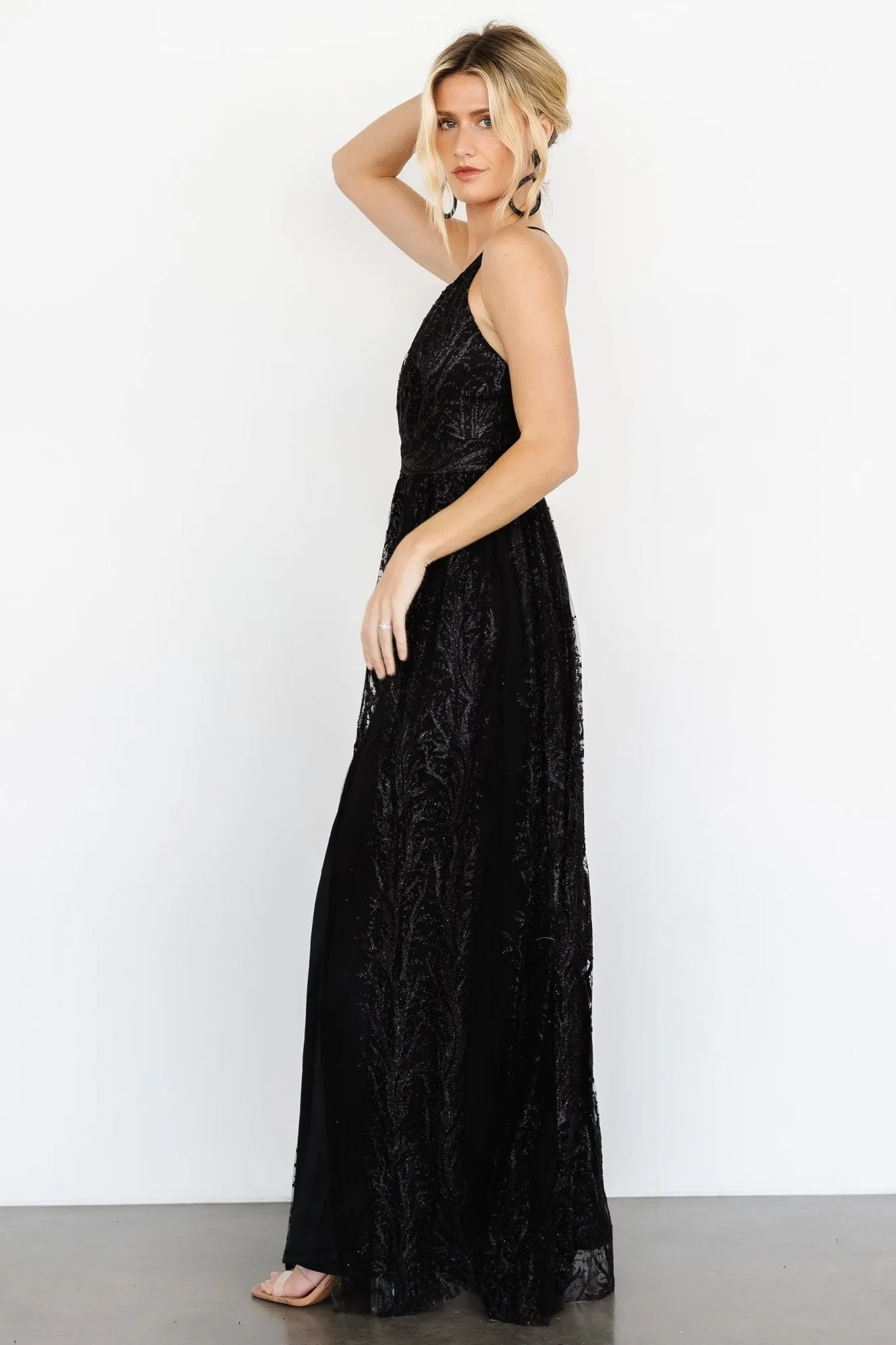 Zayla Shimmer Gown | Black sold by Baltic Born product image thumbnail 3