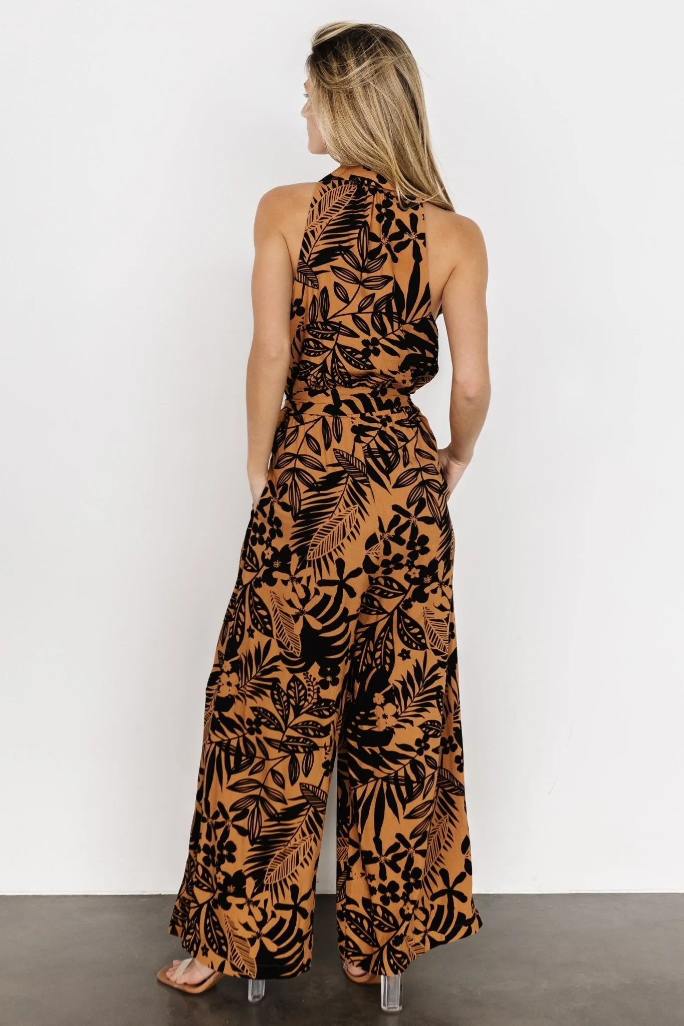 Zendaya Jumpsuit | Camel + Black Print sold by Baltic Born product image thumbnail 4