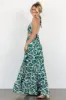 Brett Halter Maxi Dress | Palm Green Print sold by Baltic Born