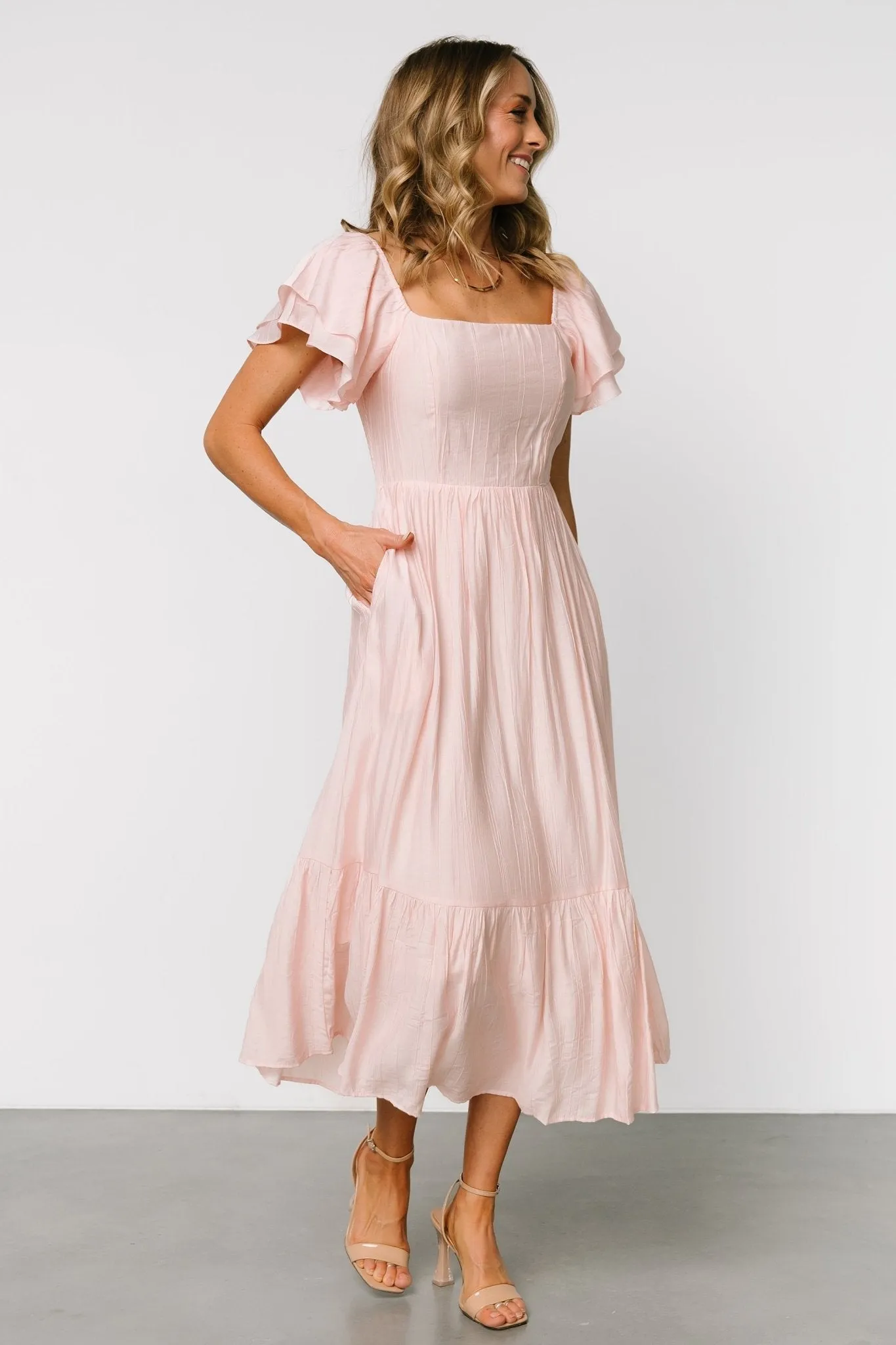 Buttercup Midi Dress | Blush sold by Baltic Born product image thumbnail 3