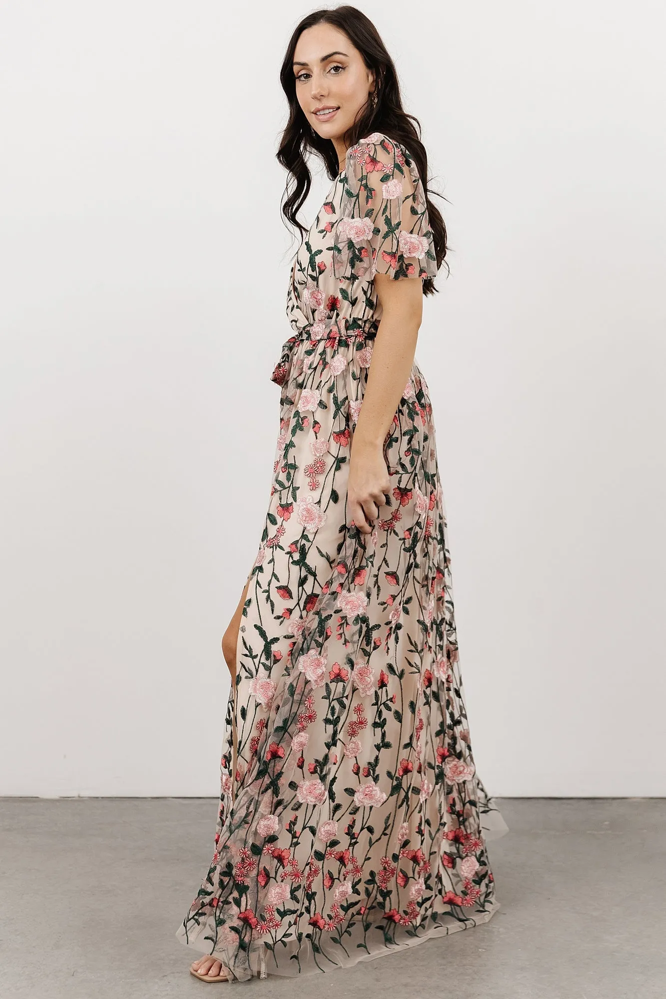 Marseille Embossed Maxi Dress | Rose Garden sold by Baltic Born product image thumbnail 5