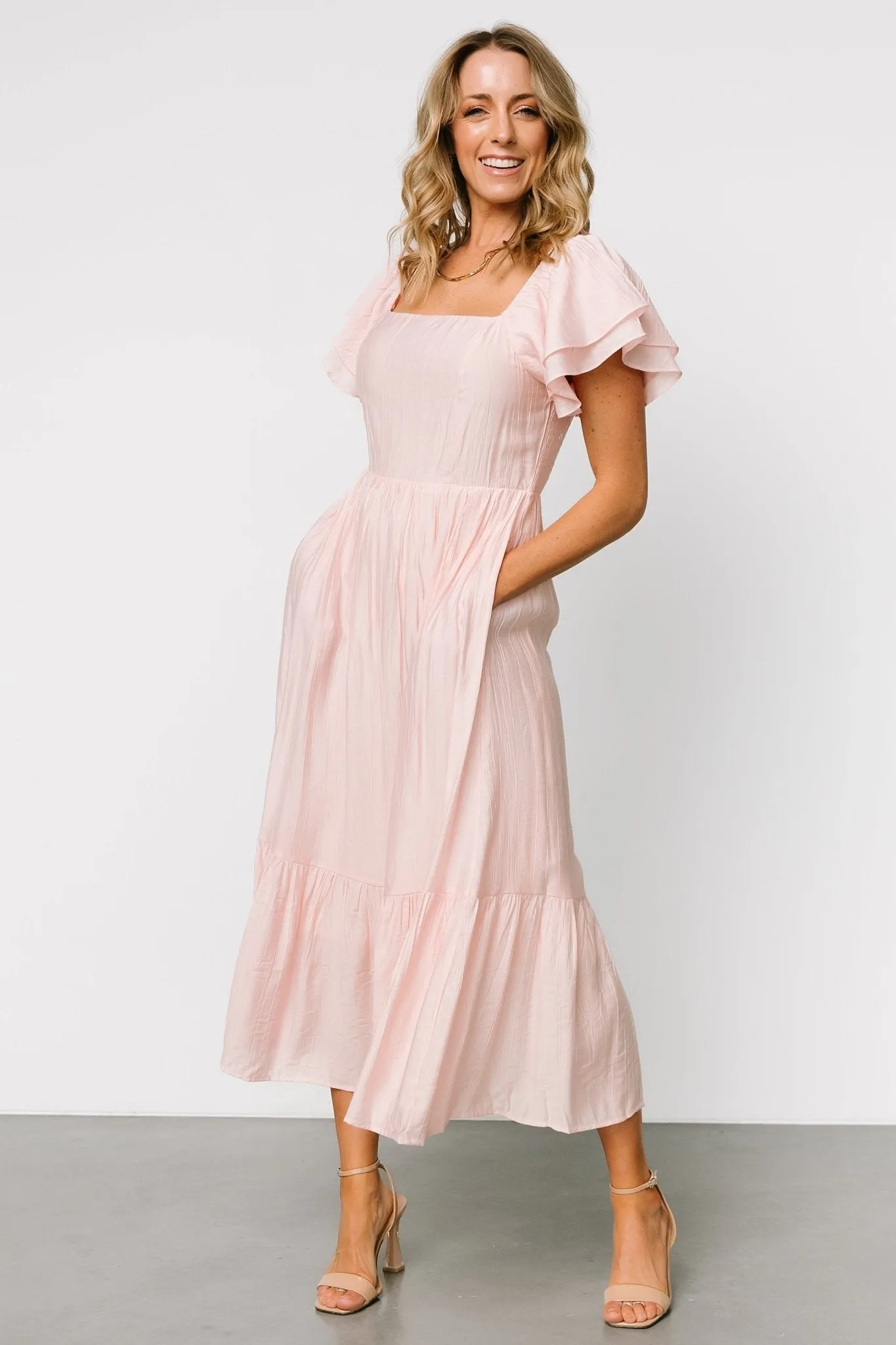 Buttercup Midi Dress | Blush sold by Baltic Born product image thumbnail 4