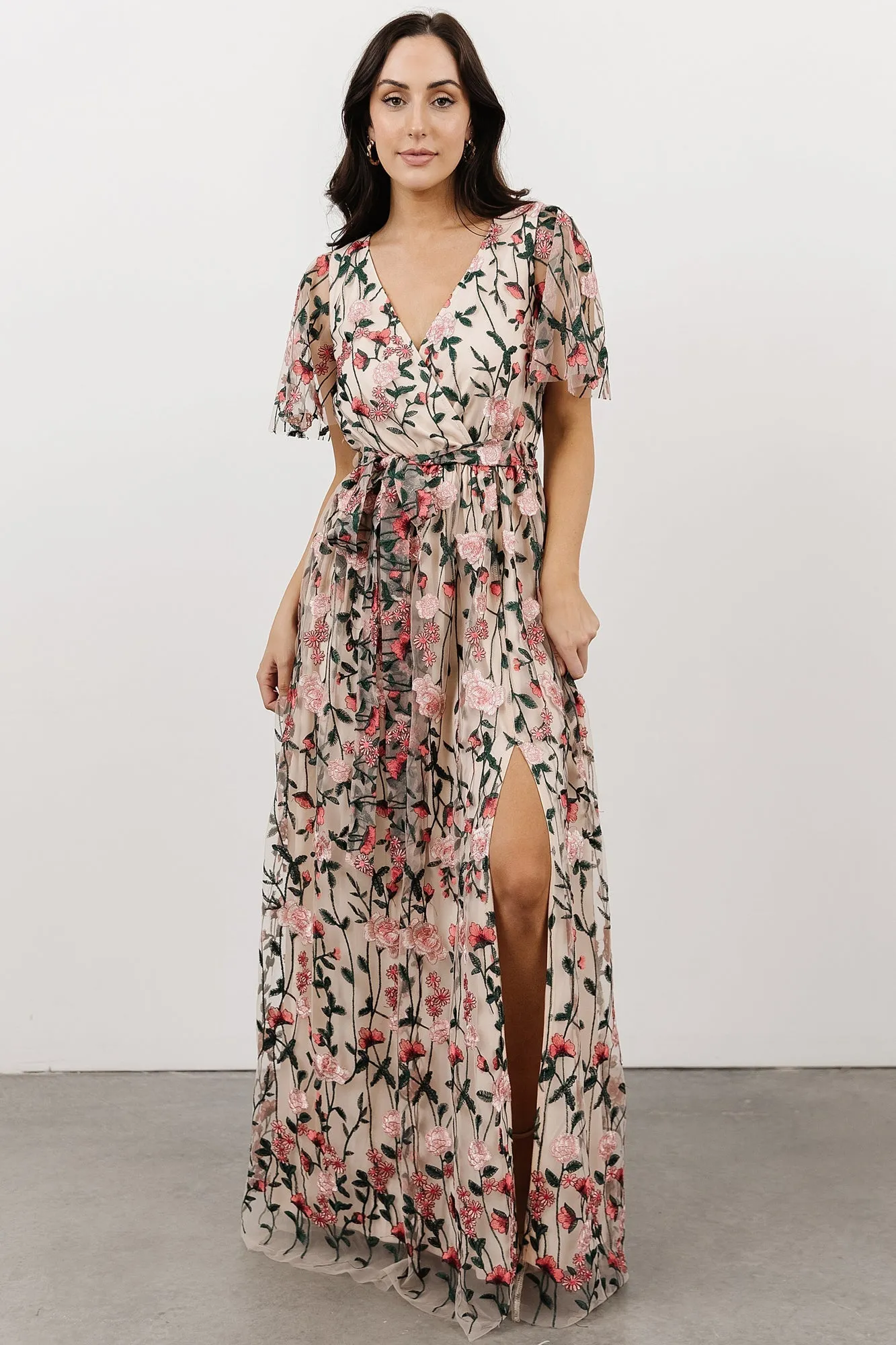 Marseille Embossed Maxi Dress | Rose Garden sold by Baltic Born