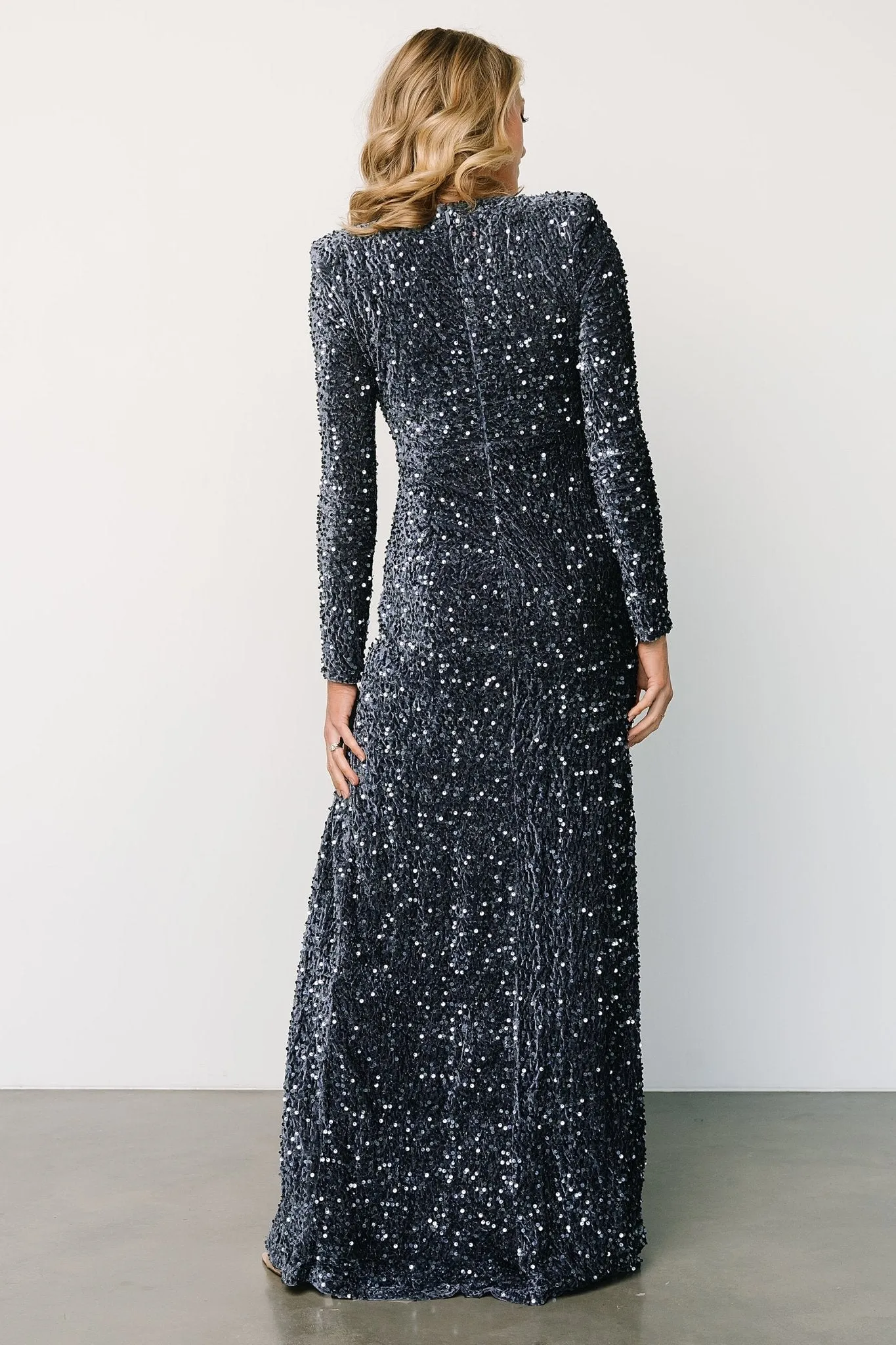 Madonna Sequin Maxi Dress | Slate sold by Baltic Born product image thumbnail 5