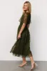Kendra Embroidered Dress | Olive sold by Baltic Born