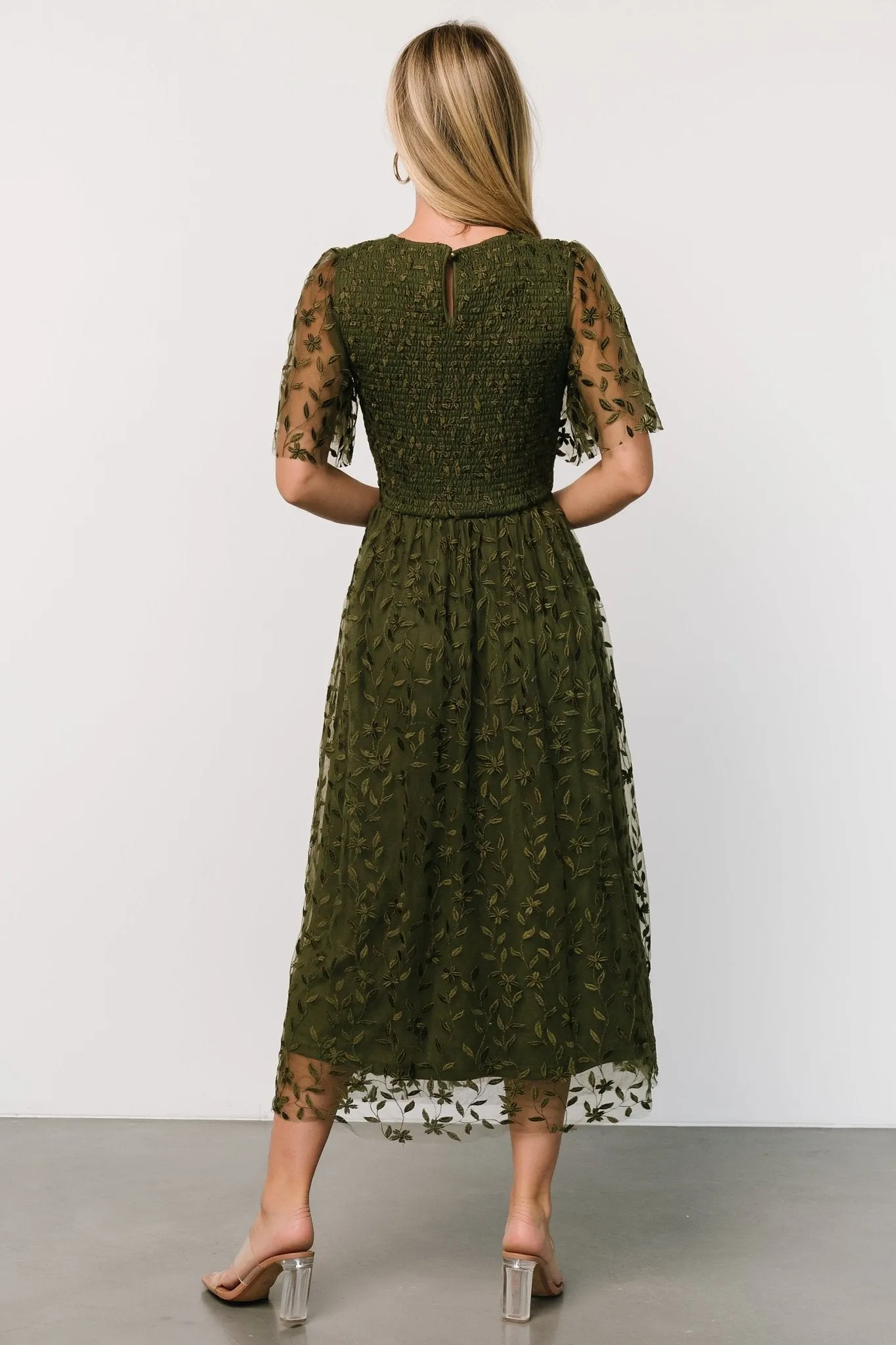 Kendra Embroidered Dress | Olive sold by Baltic Born product image thumbnail 4