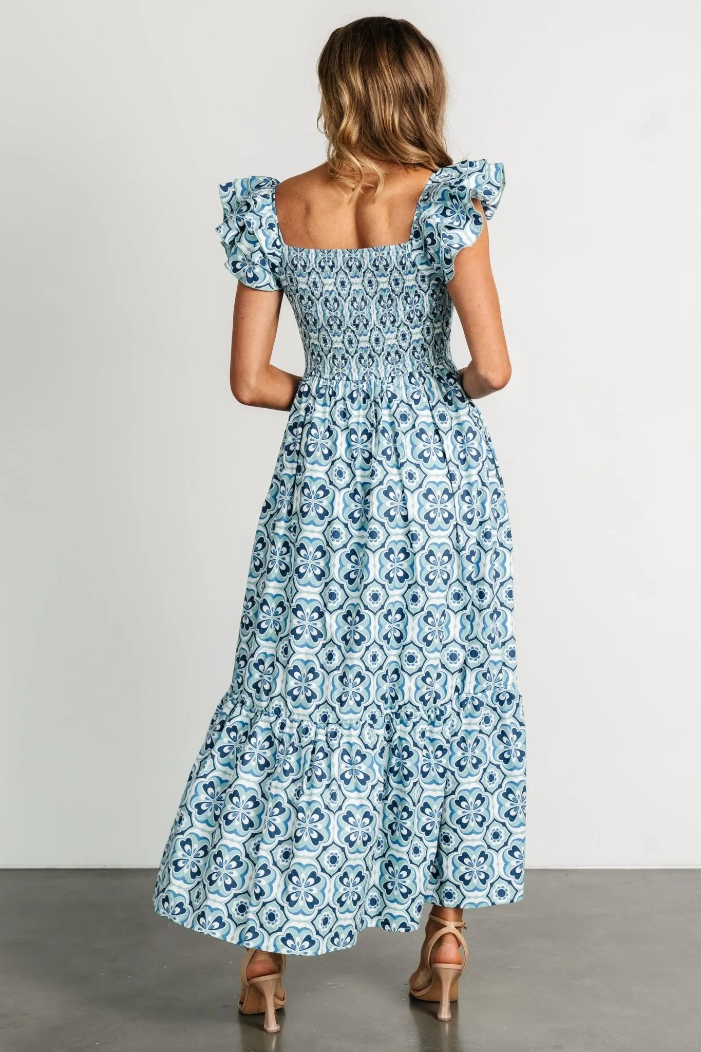 Zoey Smocked Maxi Dress | Blue Print sold by Baltic Born product image thumbnail 5