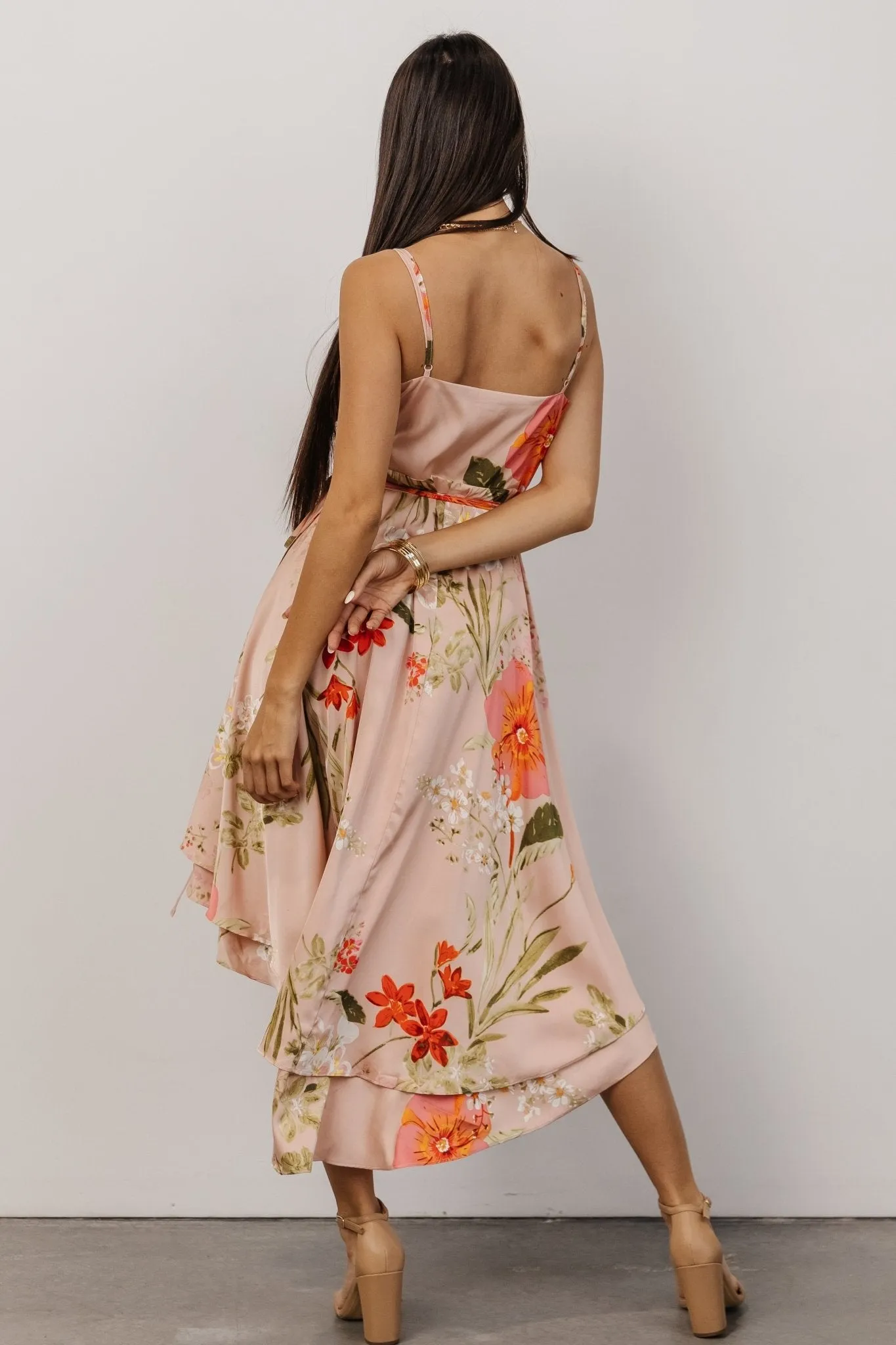 Steffi Tulip Wrap Dress | Pink Multi Floral sold by Baltic Born product image thumbnail 4