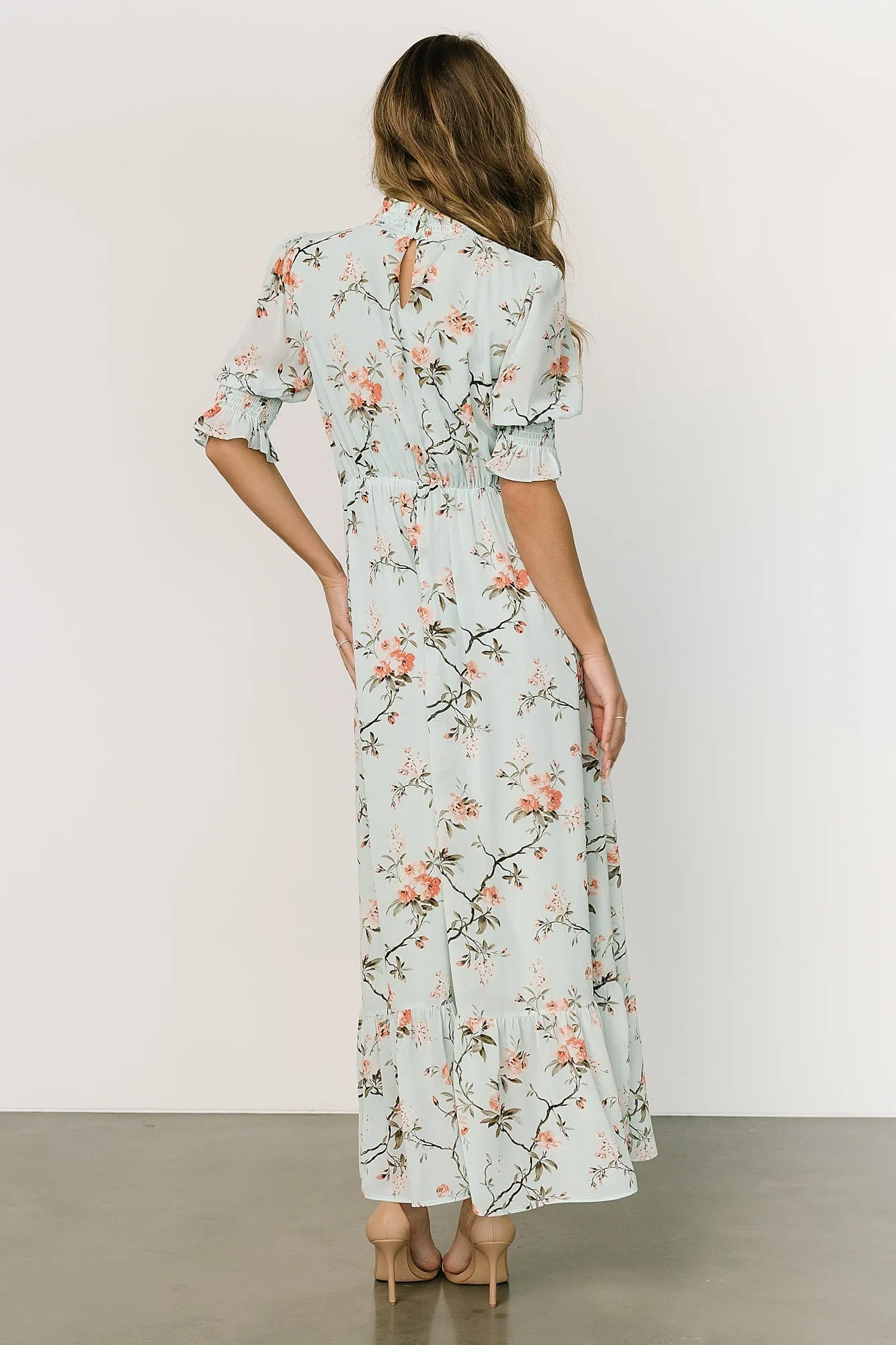 Marie Mock Neck Maxi Dress | Sage Floral sold by Baltic Born product image thumbnail 3