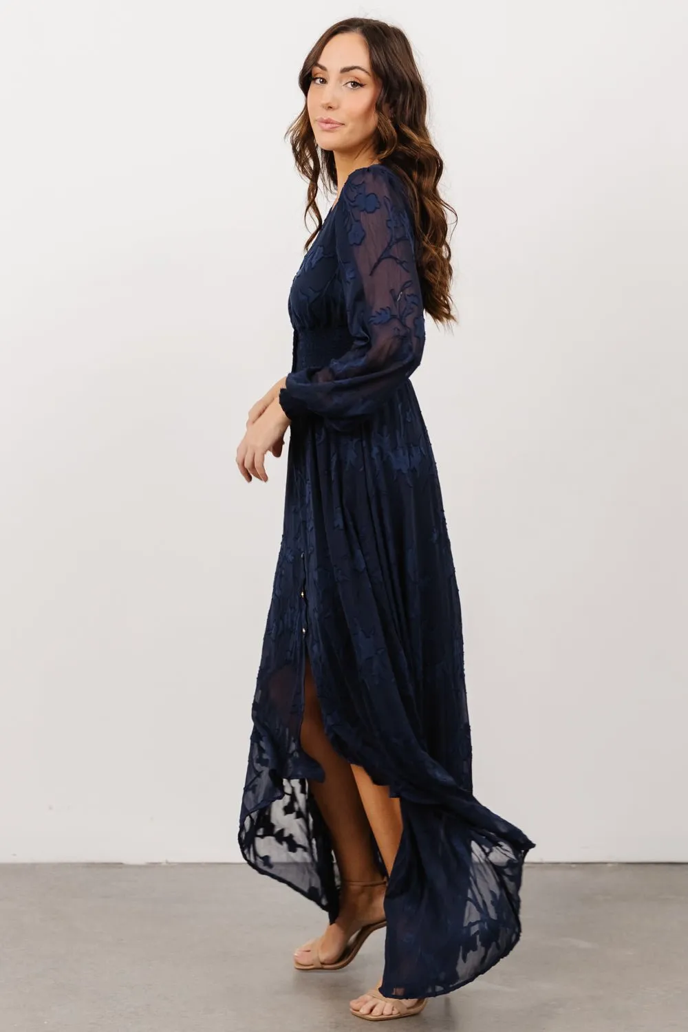 Mayfair High Low Maxi Dress | Navy sold by Baltic Born product image thumbnail 4