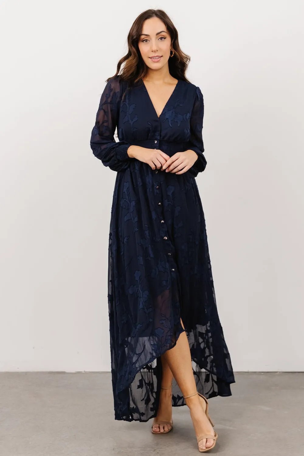 Mayfair High Low Maxi Dress | Navy sold by Baltic Born product image thumbnail 3