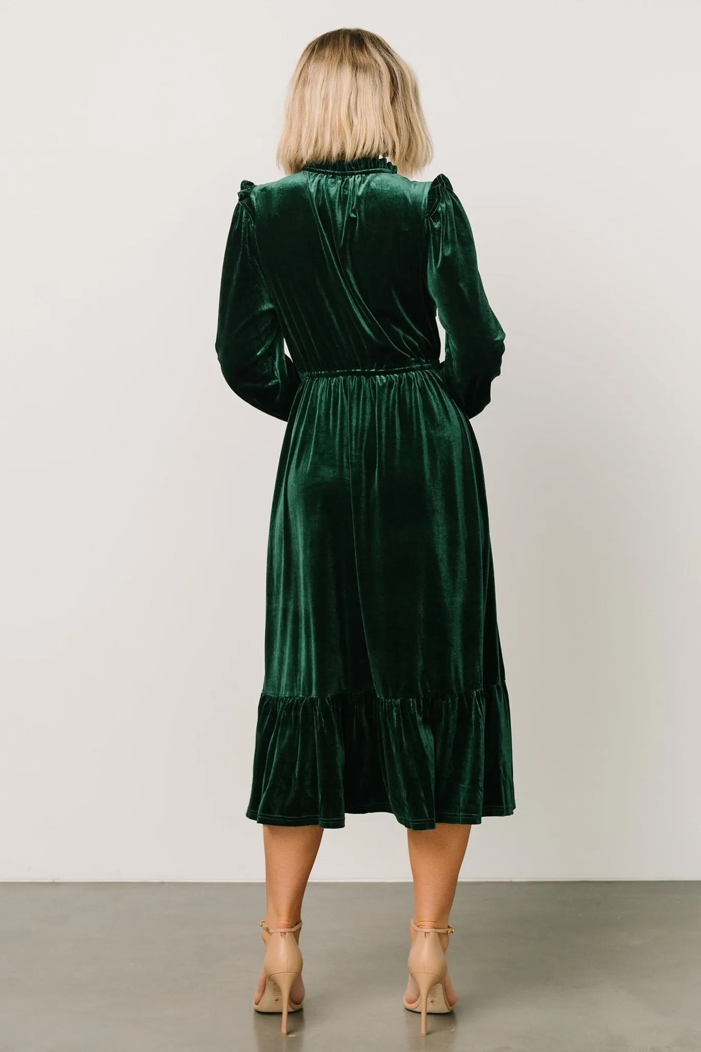 Amadora Velvet Dress | Green sold by Baltic Born product image thumbnail 5