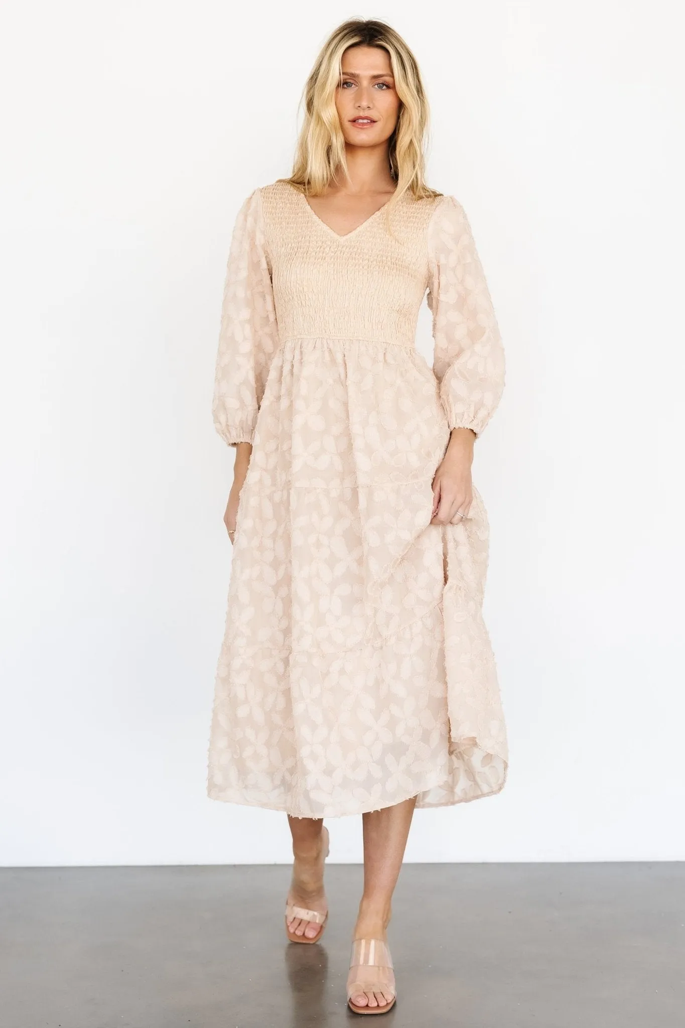 Lois Midi Dress | Sand sold by Baltic Born