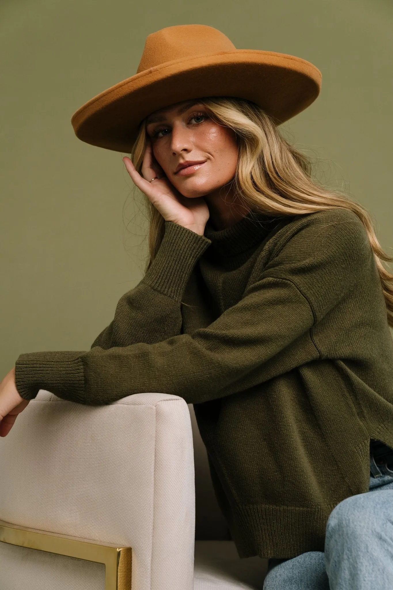 Collins Knit Sweater | Olive sold by Baltic Born product image thumbnail 5