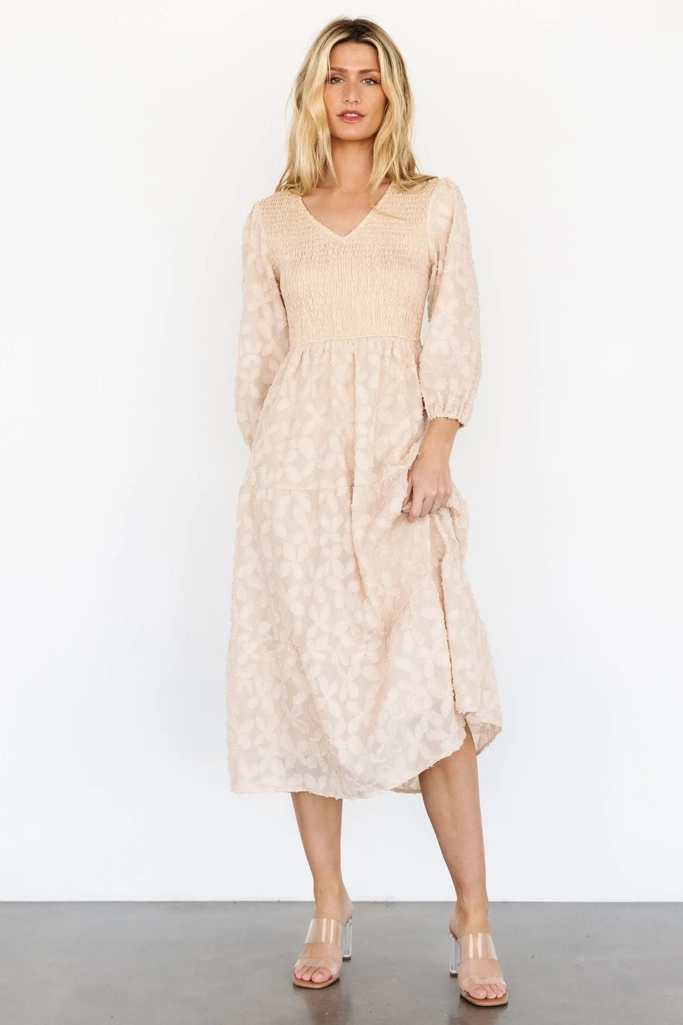 Lois Midi Dress | Sand sold by Baltic Born product image thumbnail 5