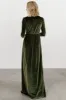 Sofia Velvet Maxi Dress | Olive sold by Baltic Born