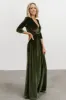Sofia Velvet Maxi Dress | Olive sold by Baltic Born
