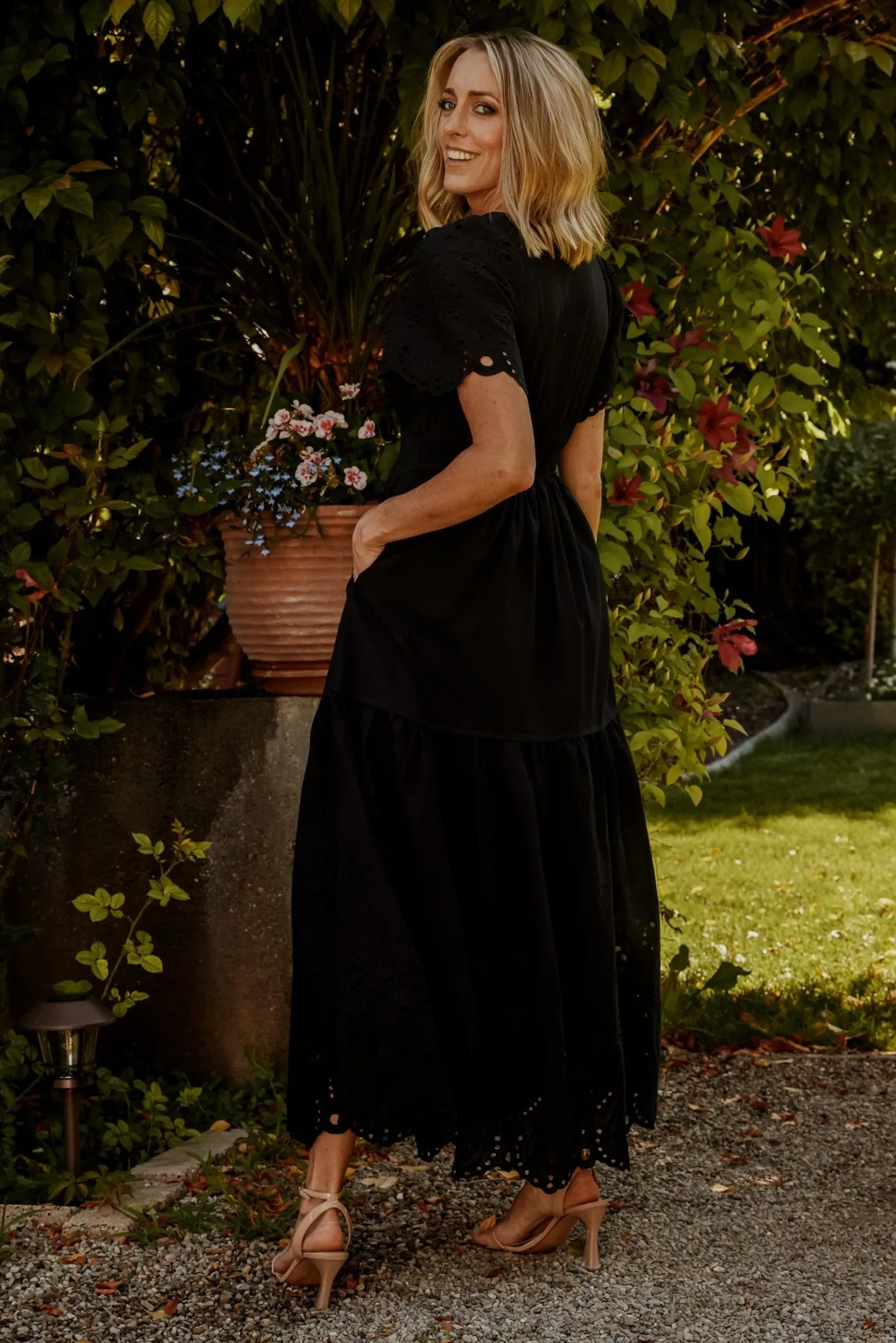 Annette Eyelet Maxi Dress | Black sold by Baltic Born product image thumbnail 5
