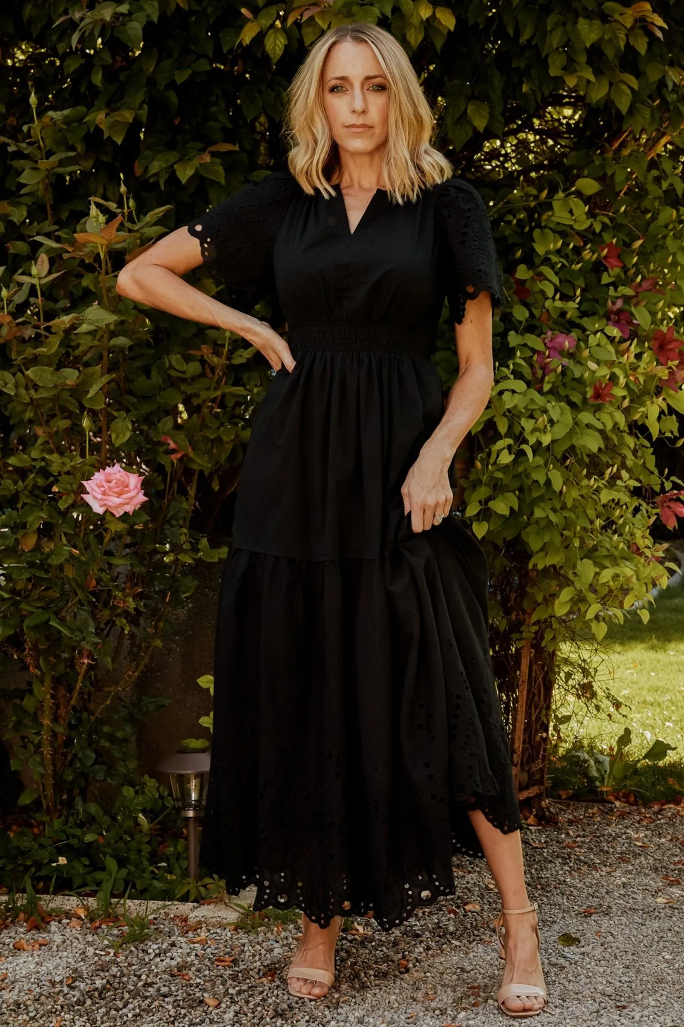 Annette Eyelet Maxi Dress | Black sold by Baltic Born product image thumbnail 4