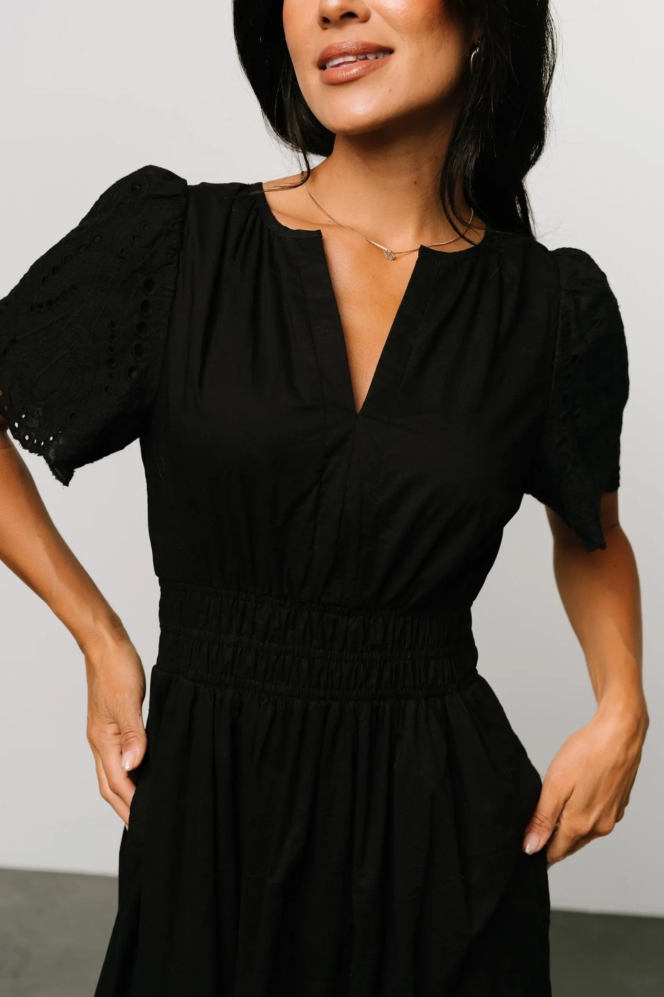 Annette Eyelet Maxi Dress | Black sold by Baltic Born product image thumbnail 2