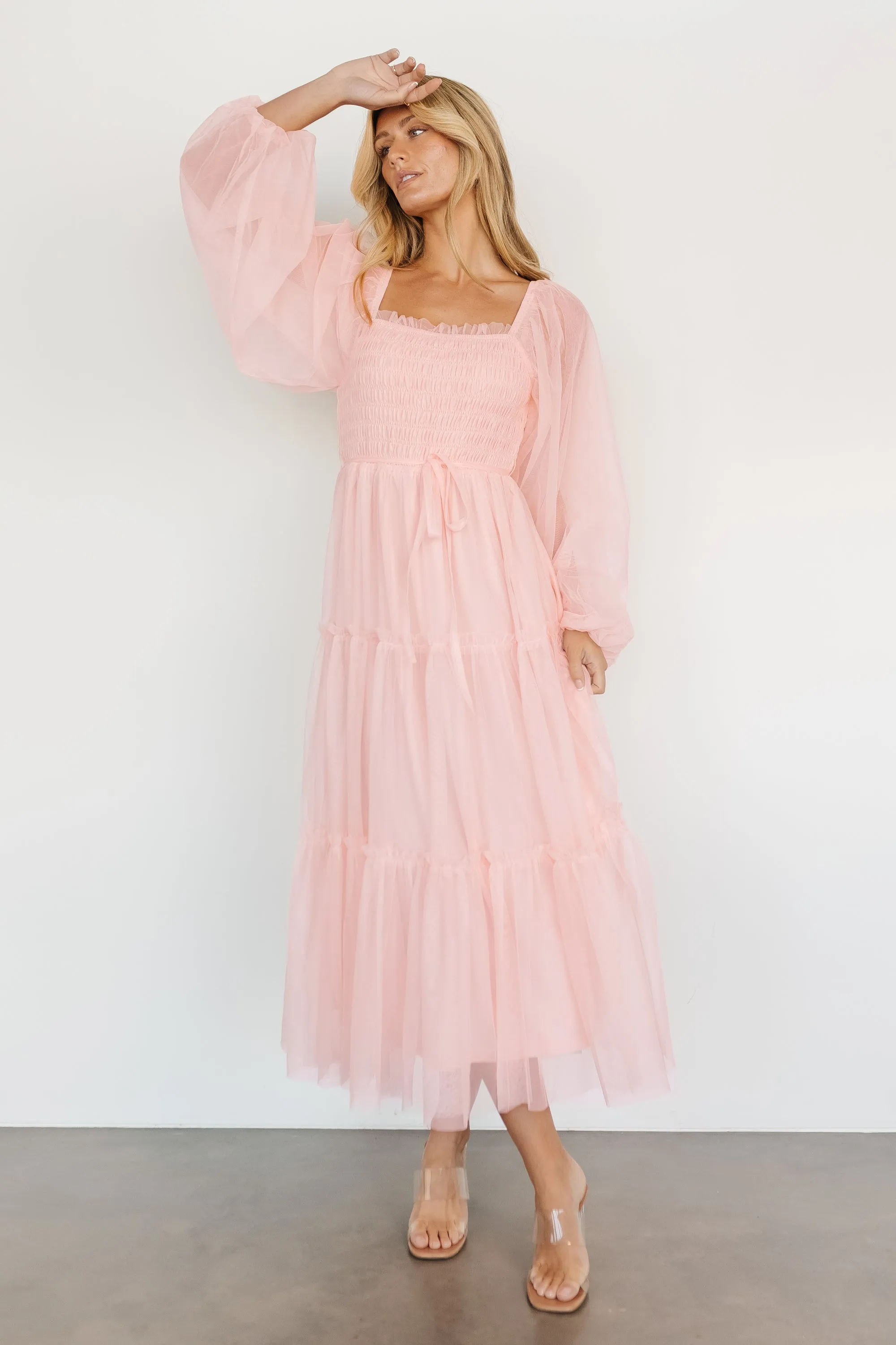 Katrina Tulle Maxi Dress | Pale Blush sold by Baltic Born