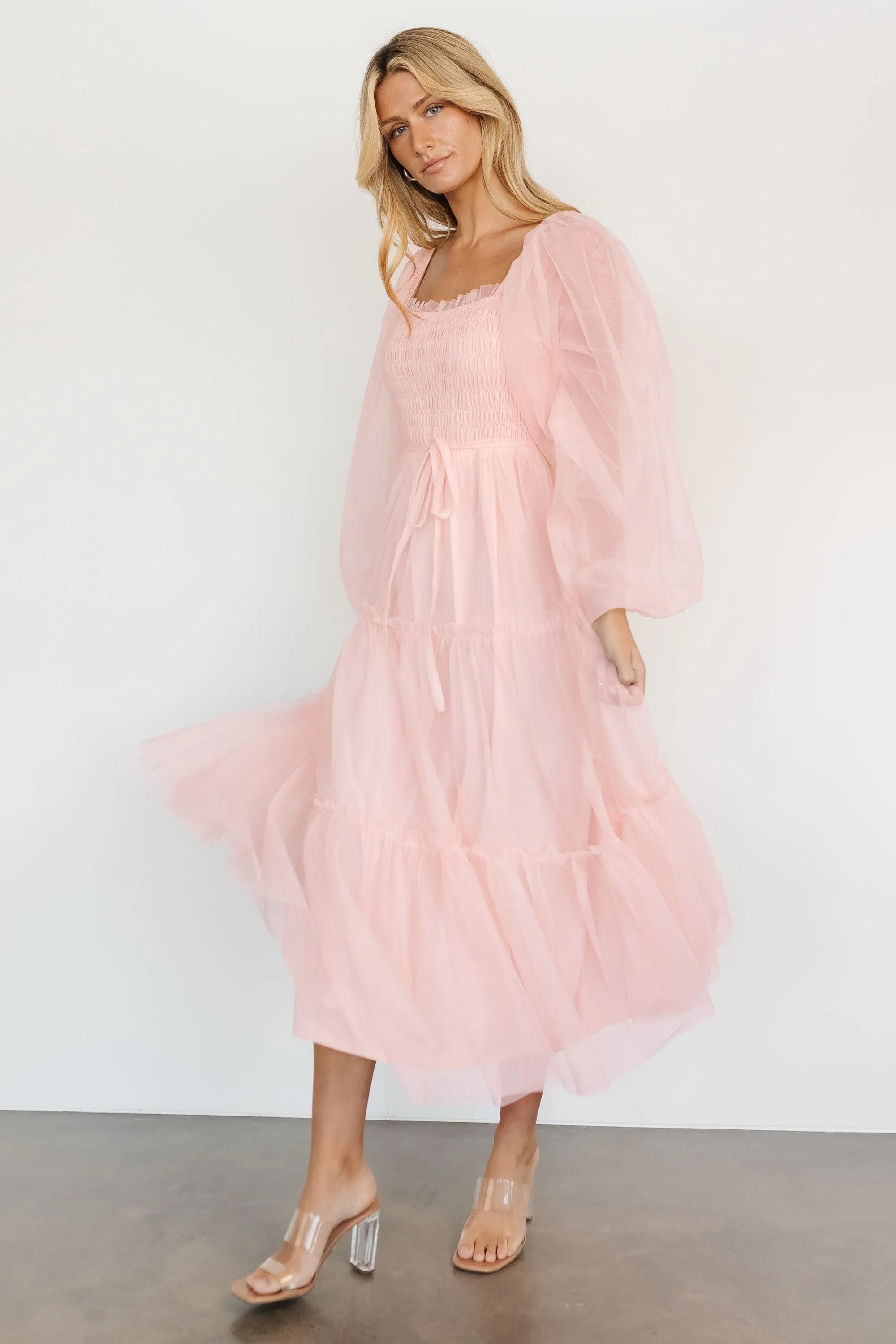 Katrina Tulle Maxi Dress | Pale Blush sold by Baltic Born product image thumbnail 3