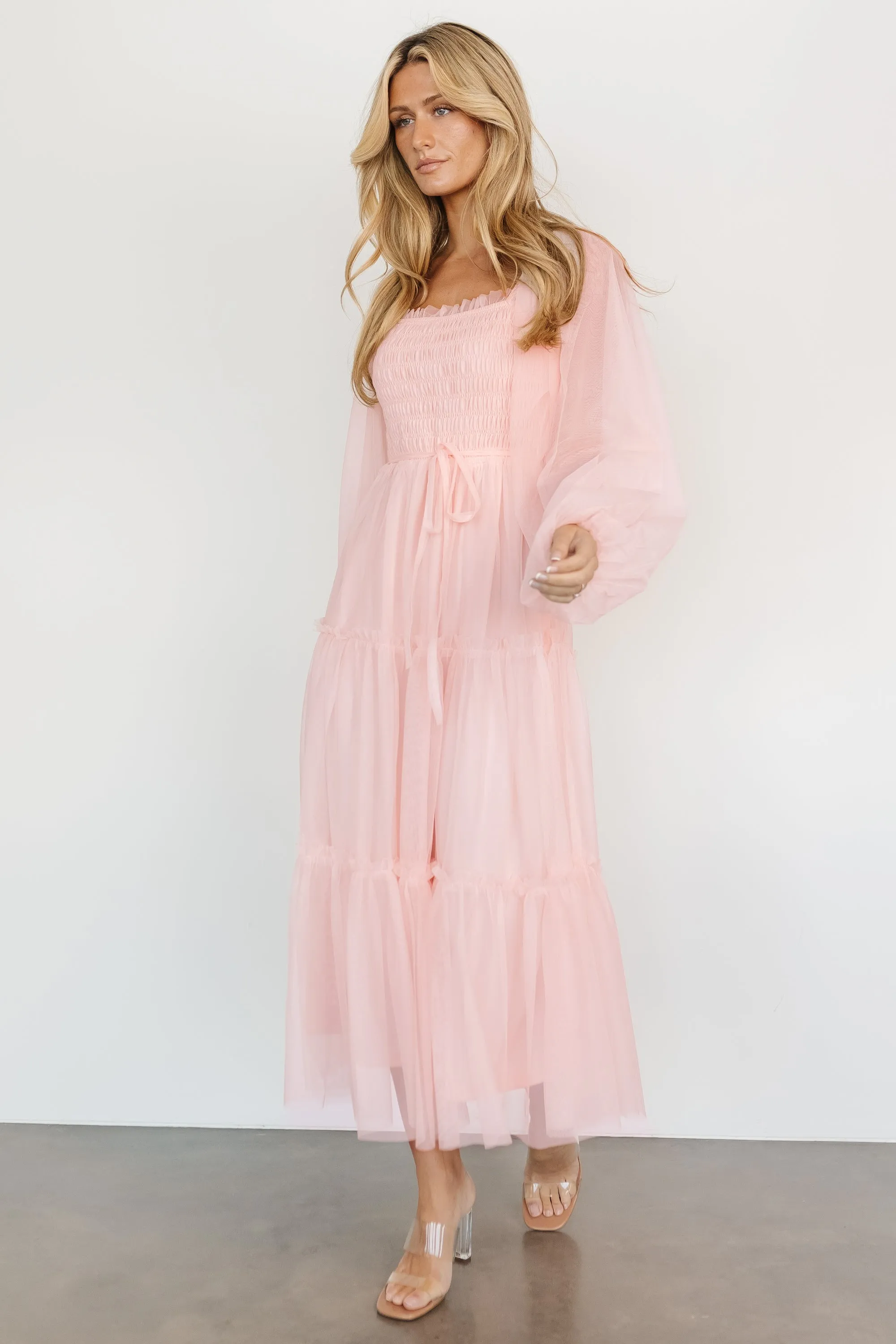 Katrina Tulle Maxi Dress | Pale Blush sold by Baltic Born product image thumbnail 4