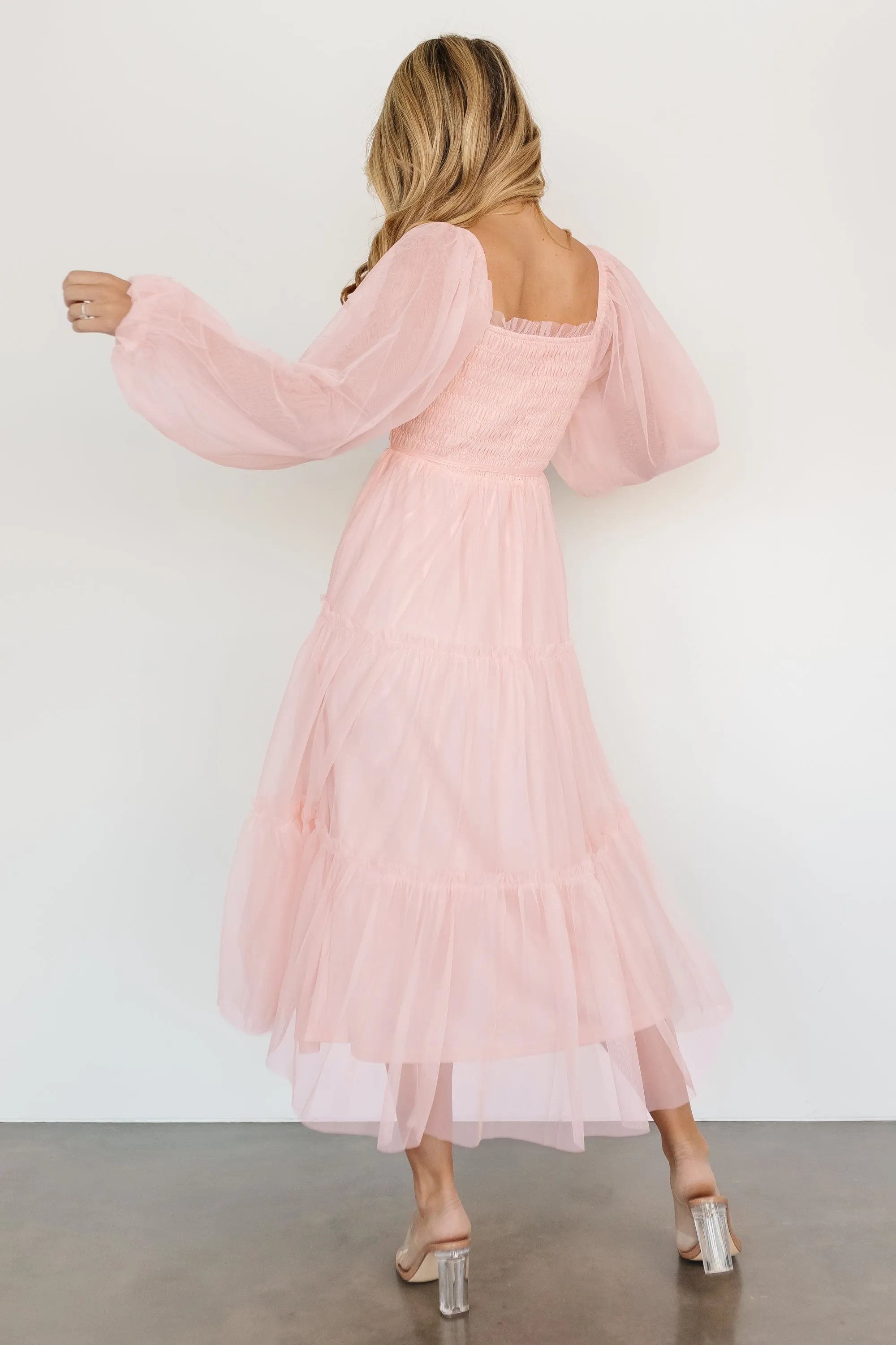 Katrina Tulle Maxi Dress | Pale Blush sold by Baltic Born product image thumbnail 5