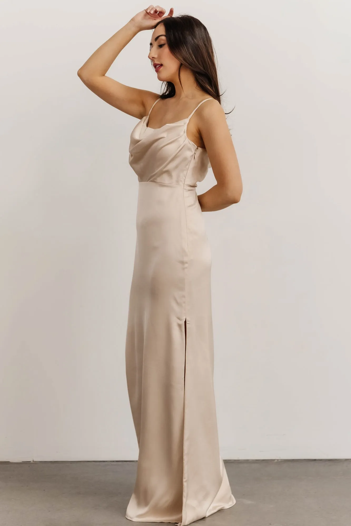 Sydney Satin Gown | Champagne sold by Baltic Born product image thumbnail 4