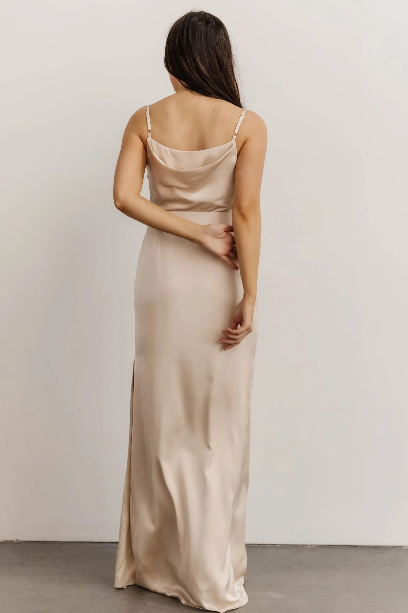 Sydney Satin Gown | Champagne sold by Baltic Born product image thumbnail 5