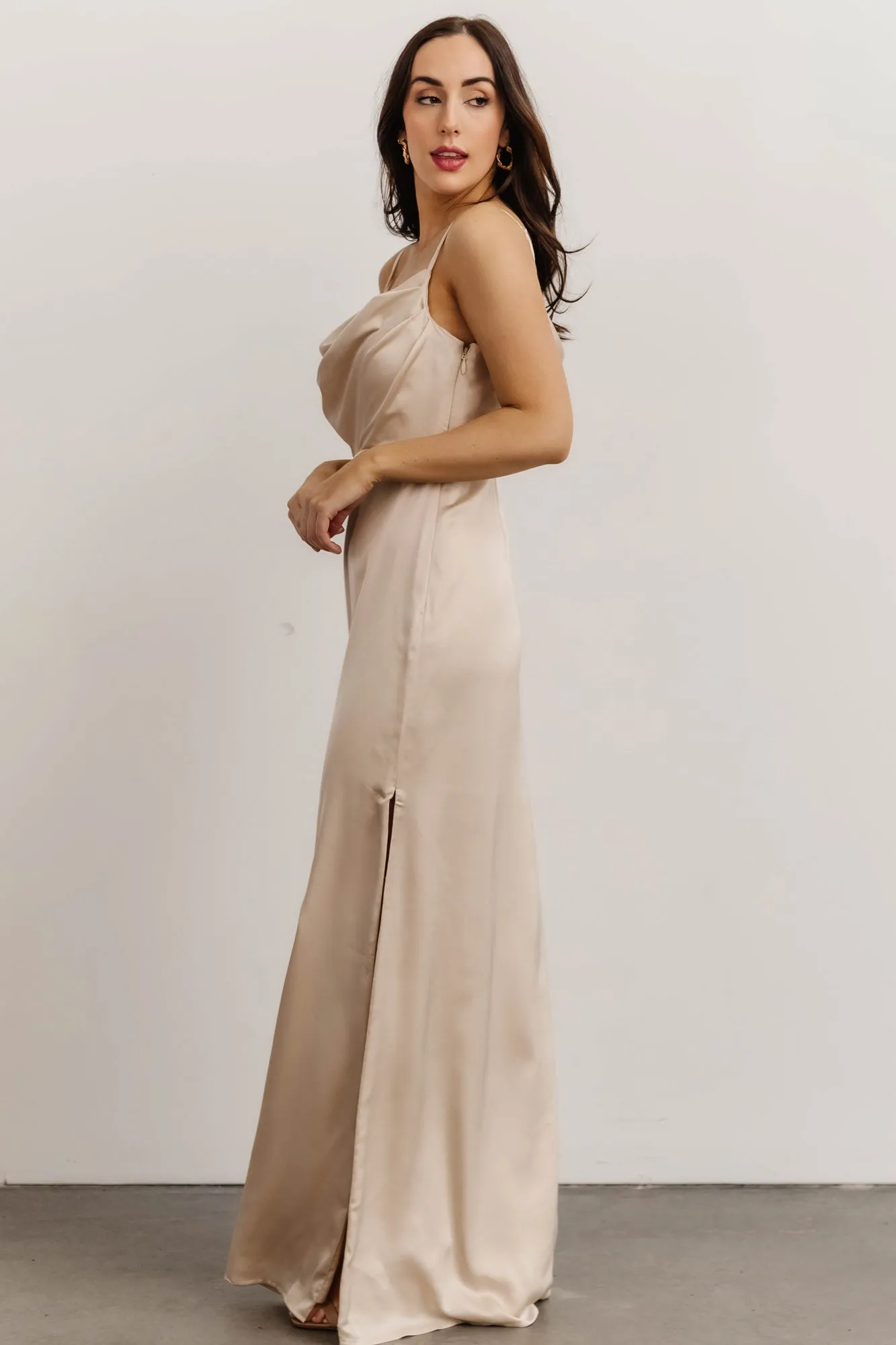 Sydney Satin Gown | Champagne sold by Baltic Born product image thumbnail 3
