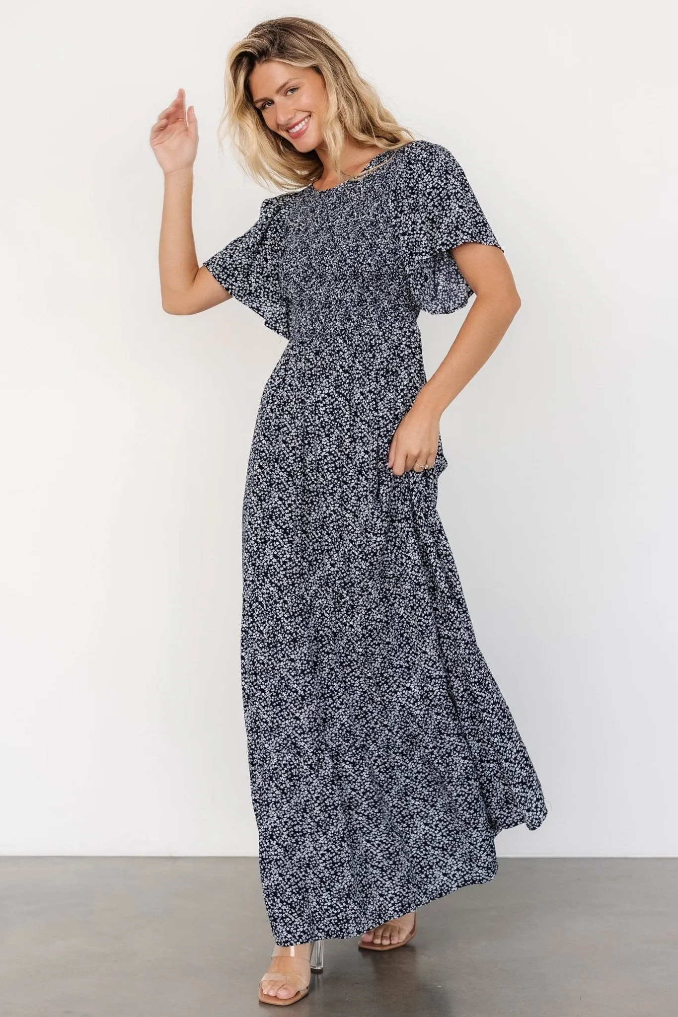 Eliza Maxi Dress | Midnight Print sold by Baltic Born product image thumbnail 4
