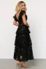 Margot Lace Tiered Maxi Dress | Black + Nude sold by Baltic Born