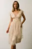 Chiara Shimmer Midi Dress | Gold sold by Baltic Born