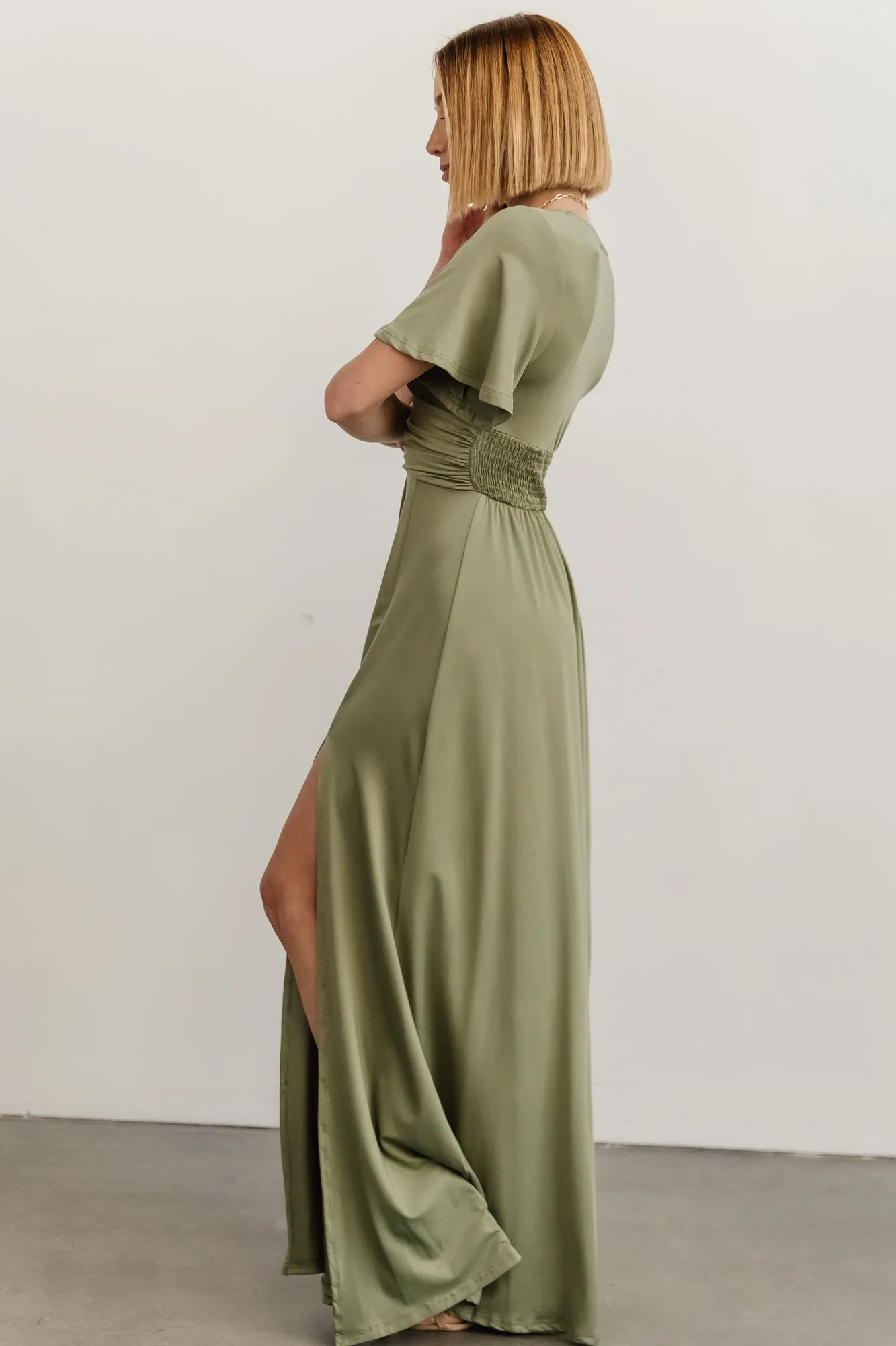 Emberly Maxi Dress | Dusty Sage sold by Baltic Born product image thumbnail 4