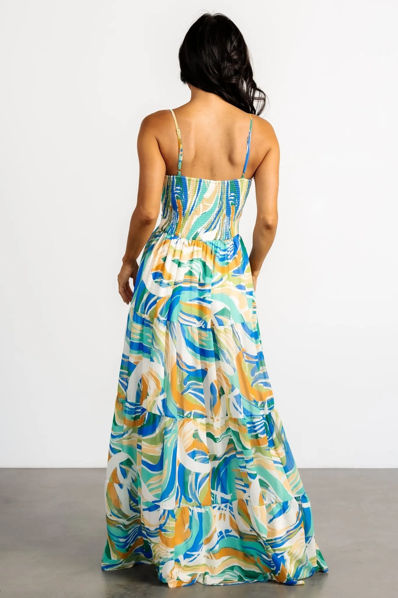 Alexis Maxi Dress | Blue Multi Print sold by Baltic Born product image thumbnail 4