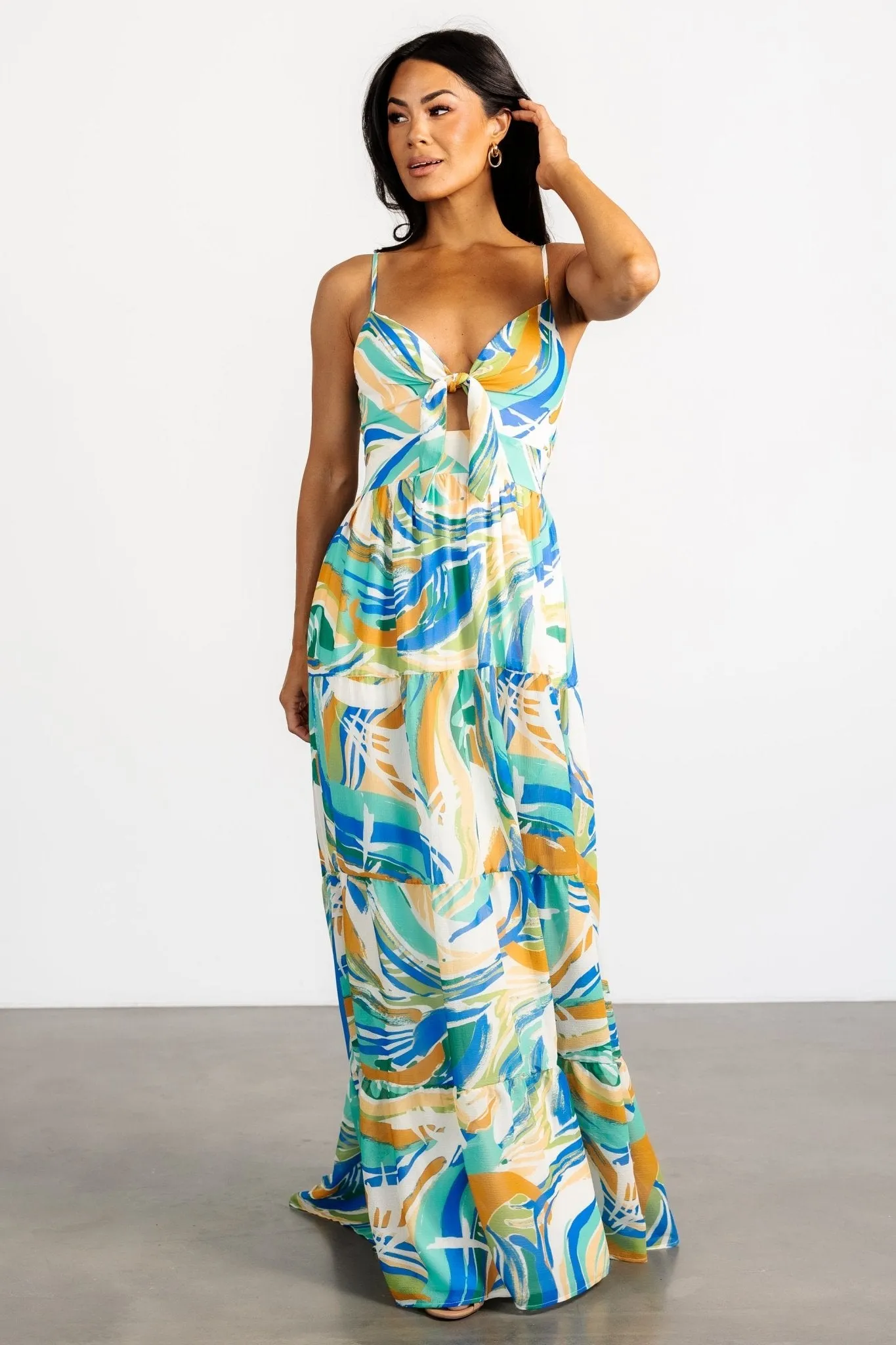 Alexis Maxi Dress | Blue Multi Print sold by Baltic Born
