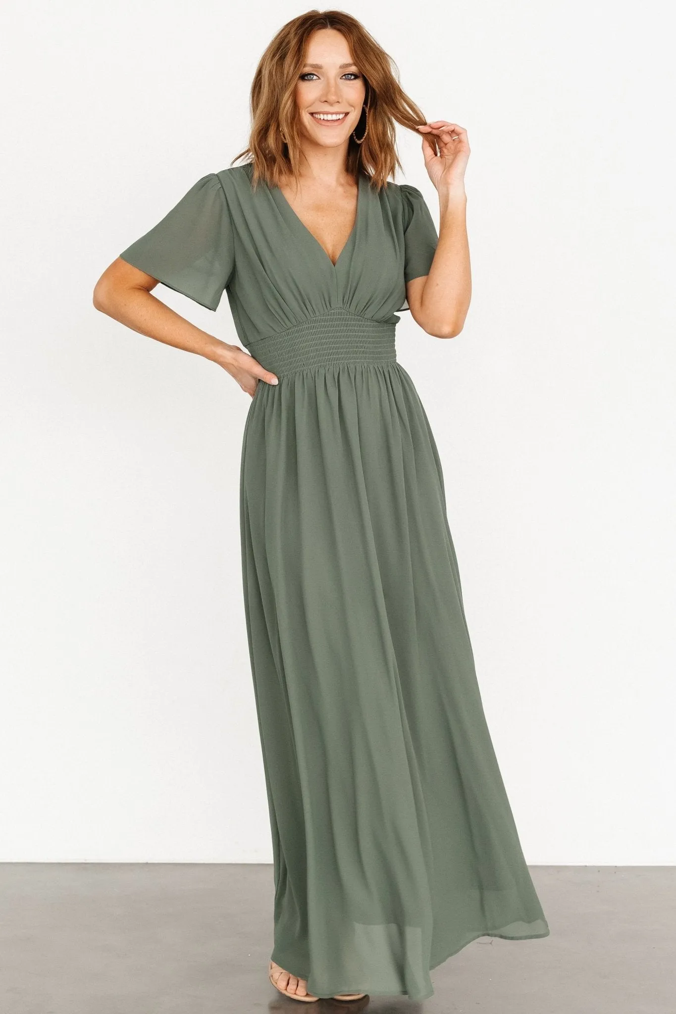 Birdie Maxi Dress | Dark Sage sold by Baltic Born product image thumbnail 5