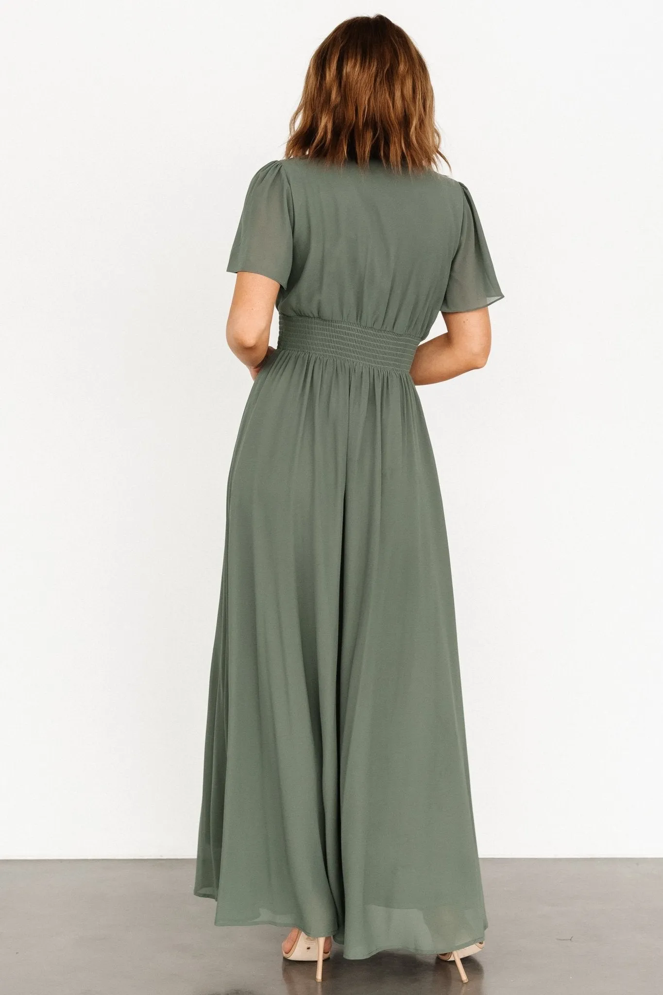 Birdie Maxi Dress | Dark Sage sold by Baltic Born product image thumbnail 4
