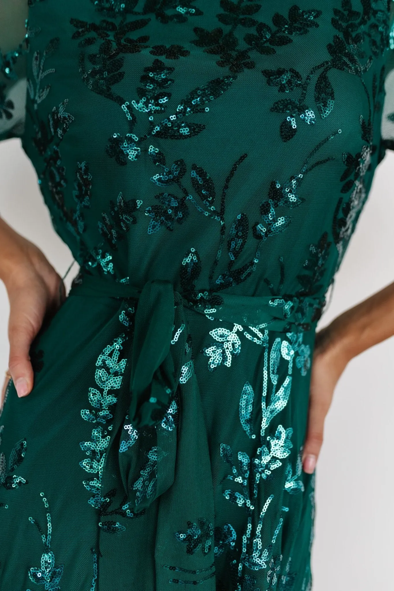 Destiny Sequin Maxi Dress | Emerald sold by Baltic Born product image thumbnail 2
