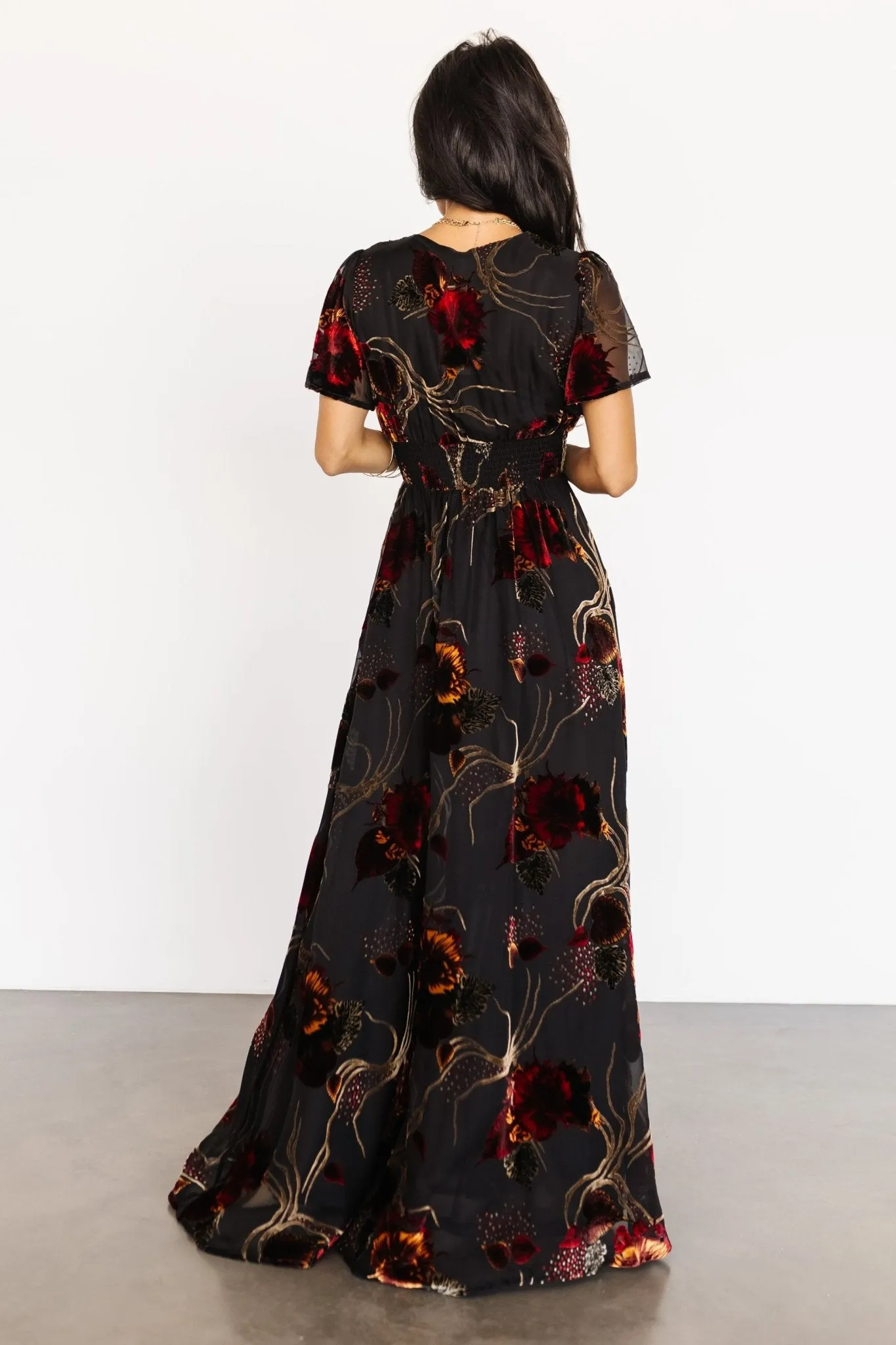 Valen Maxi Dress | Black Multi sold by Baltic Born product image thumbnail 4