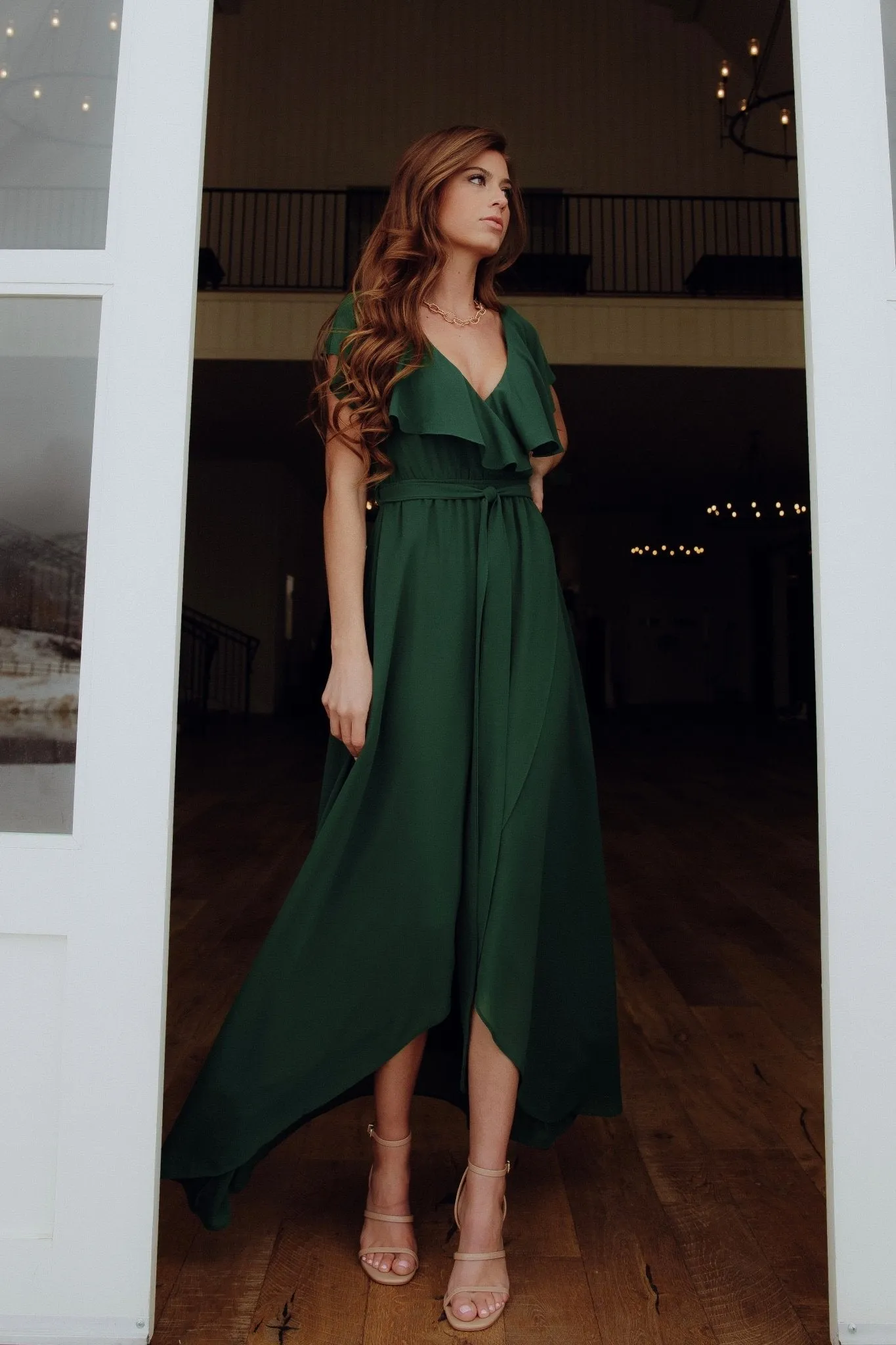 Katya Ruffle Maxi Dress | Evergreen sold by Baltic Born product image thumbnail 5