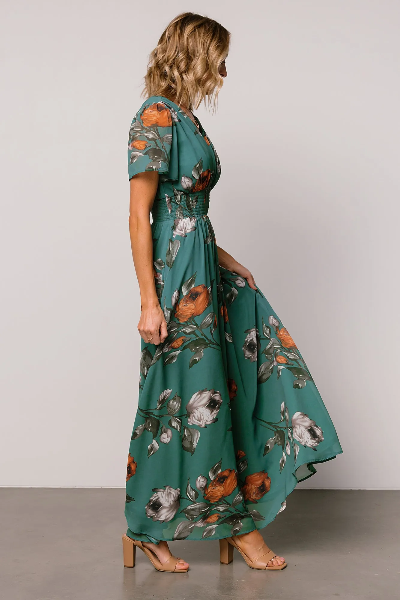 Birdie Maxi Dress | Eucalyptus Floral sold by Baltic Born product image thumbnail 3
