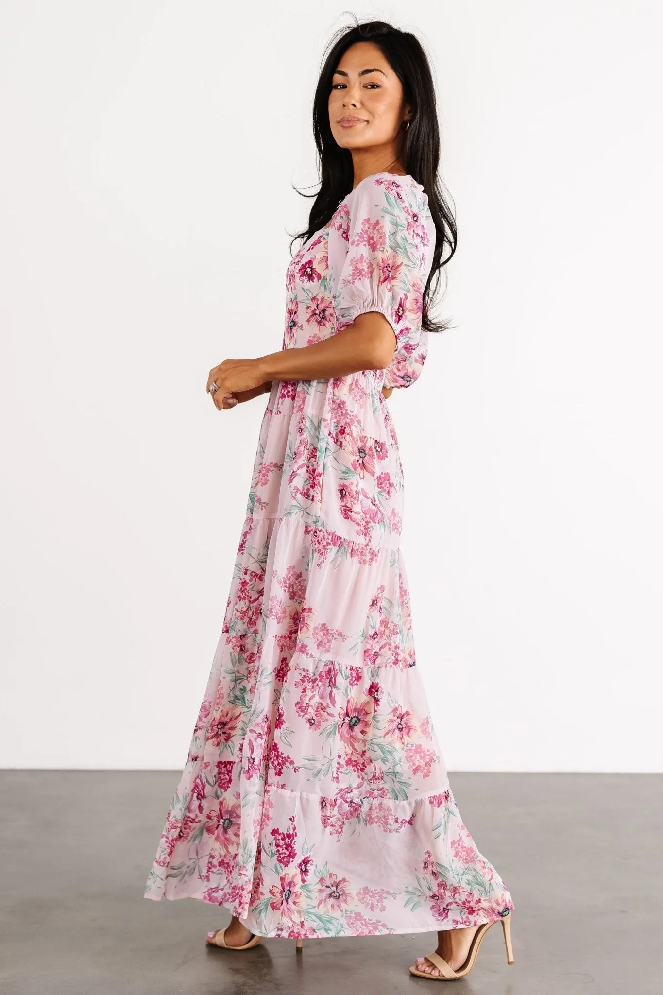 South of France Maxi Dress | Blush Floral sold by Baltic Born product image thumbnail 3