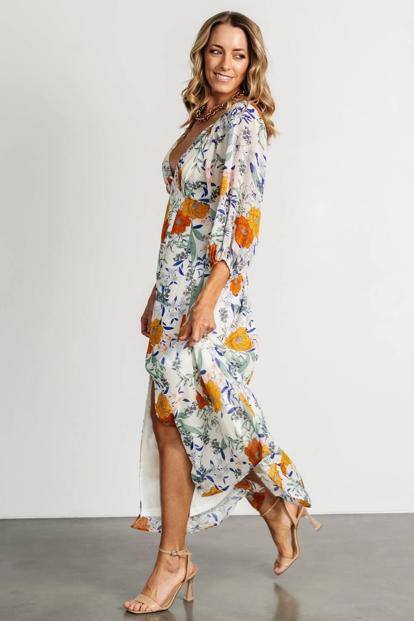 Maisie Maxi Dress | Cream Floral sold by Baltic Born product image thumbnail 3