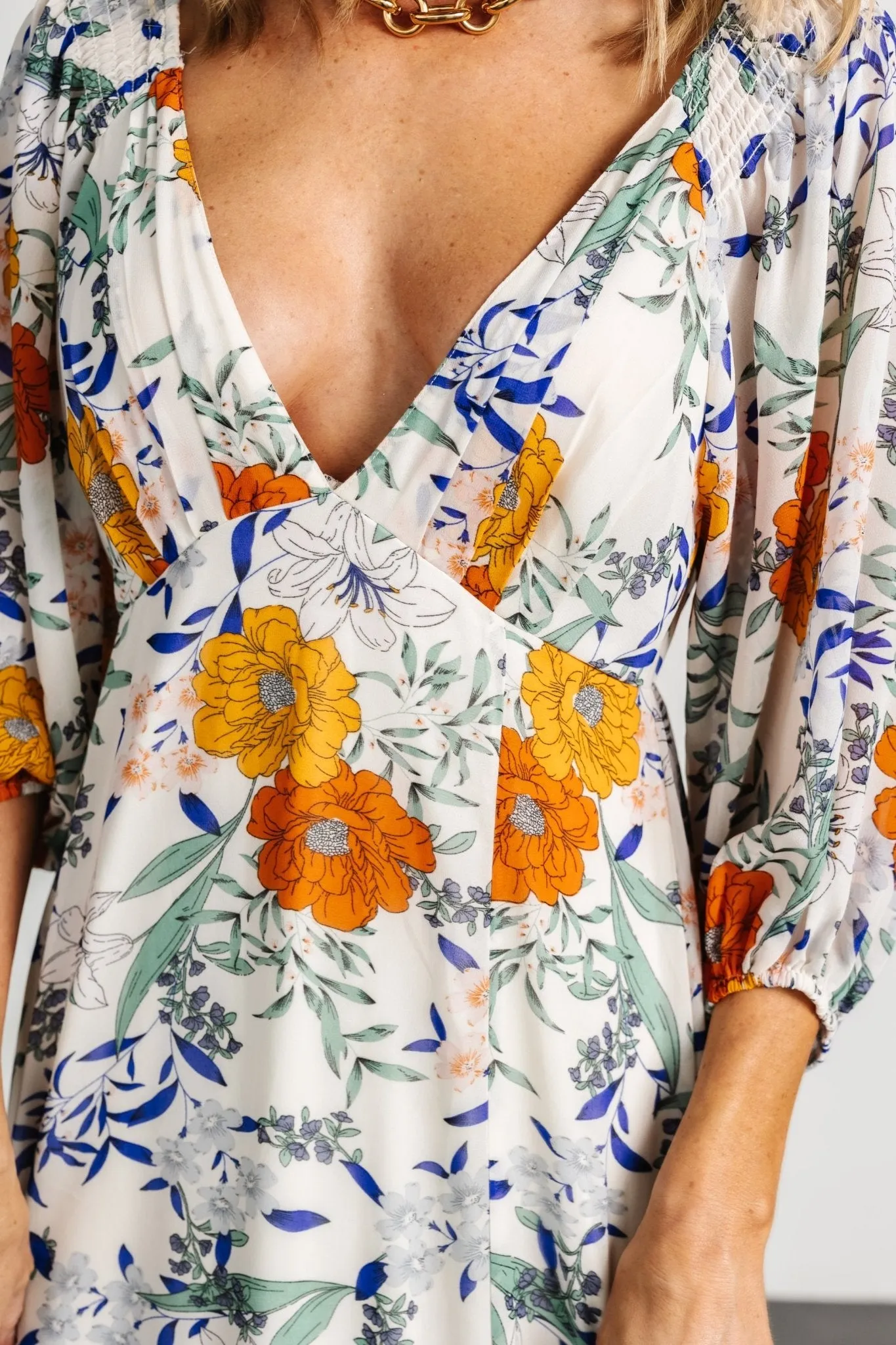 Maisie Maxi Dress | Cream Floral sold by Baltic Born product image thumbnail 4