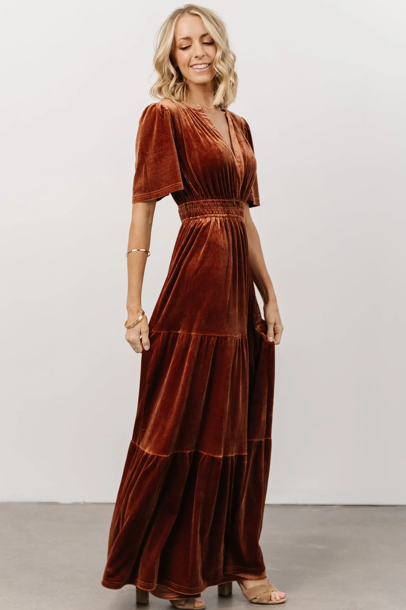 Artemis Velvet Maxi Dress | Dark Spice sold by Baltic Born product image thumbnail 5