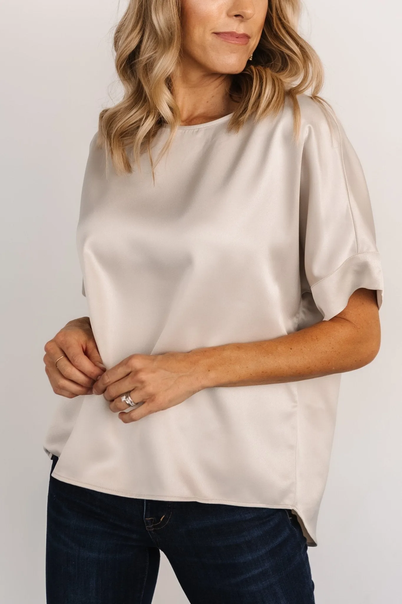 Rory Satin Top | Pearl sold by Baltic Born product image thumbnail 2