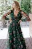 Layla Tulle Maxi Dress | Green + Pink Floral sold by Baltic Born